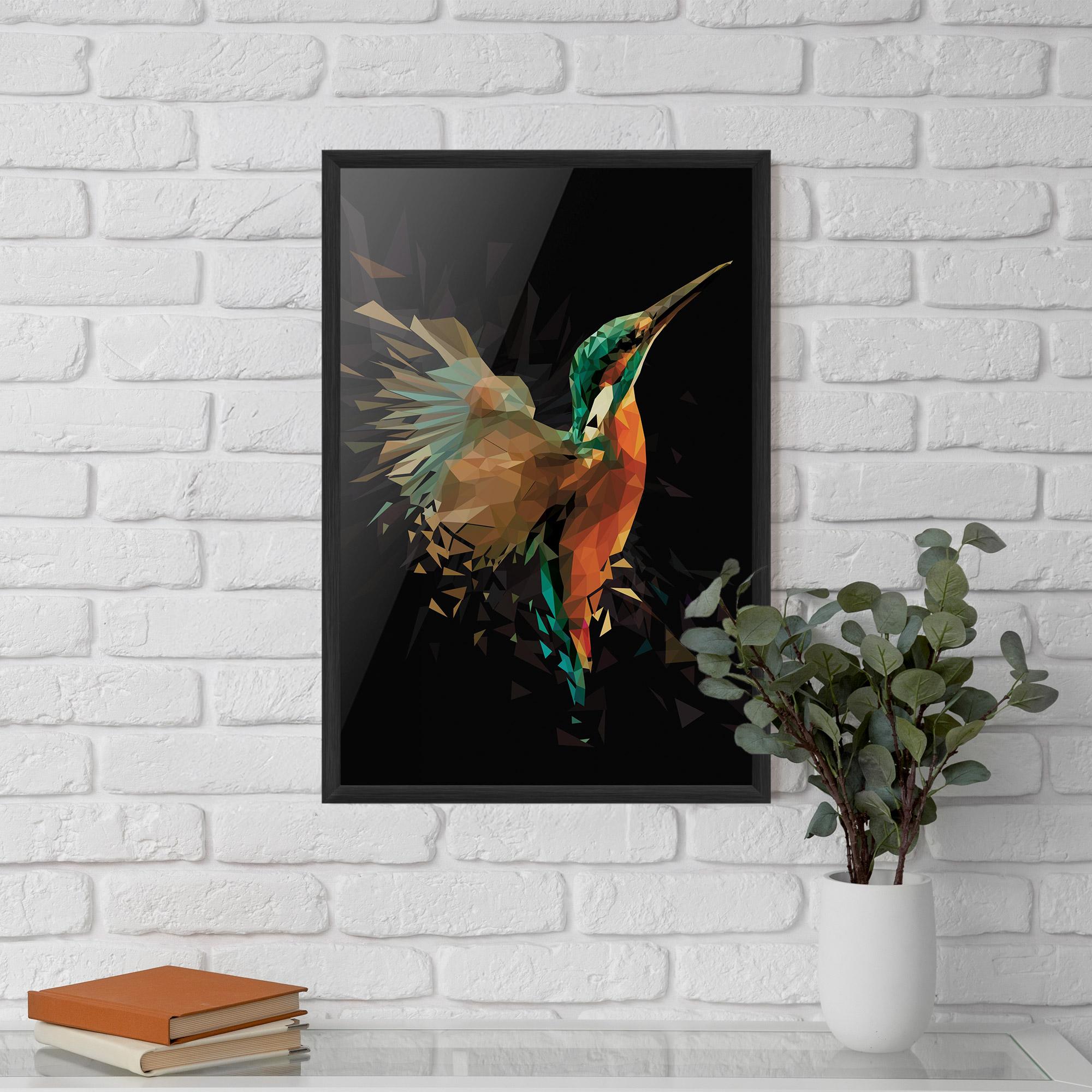 Keretezett Poszter Hummingbird Splash mockup 5