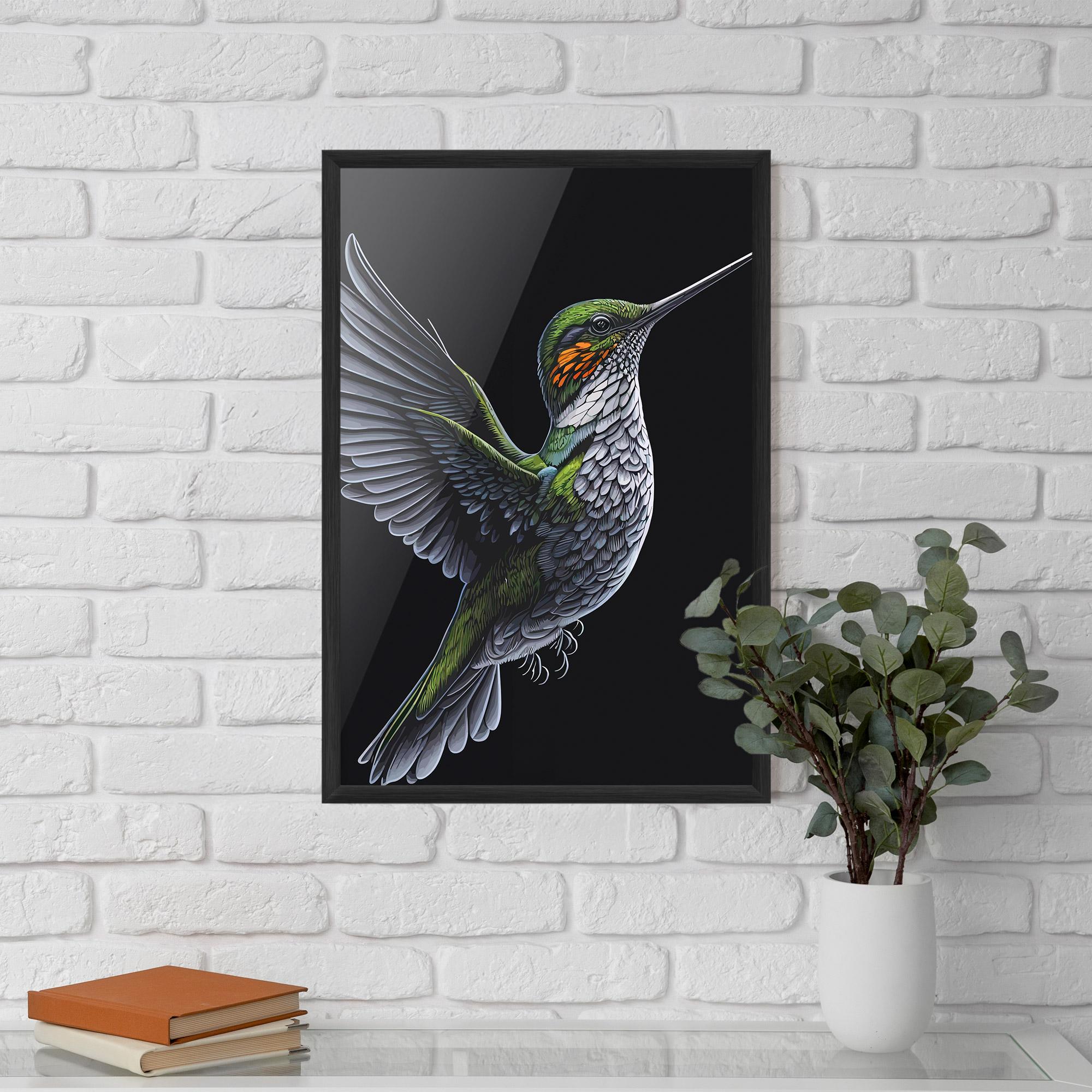Keretezett Poszter Hummingbird mockup 5