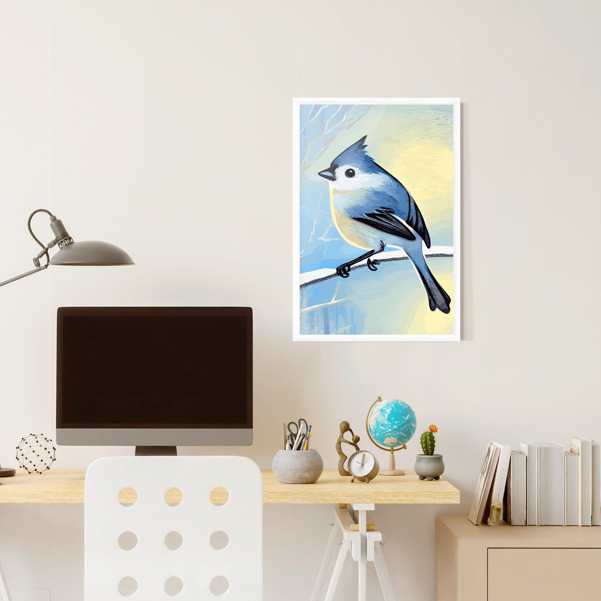 Bird Winter Painting mockup 6