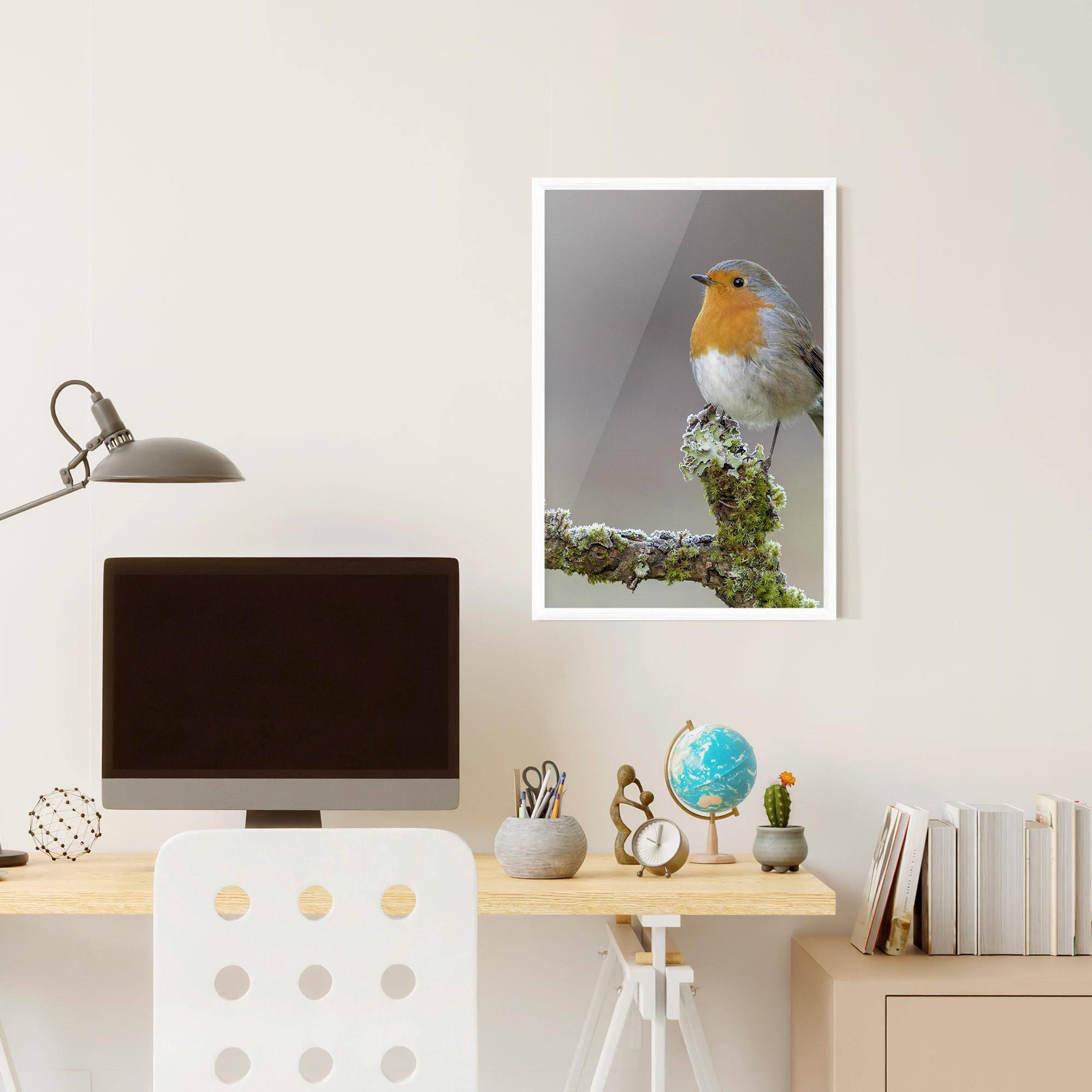 Keretezett Poszter Erithacus Bird mockup 6