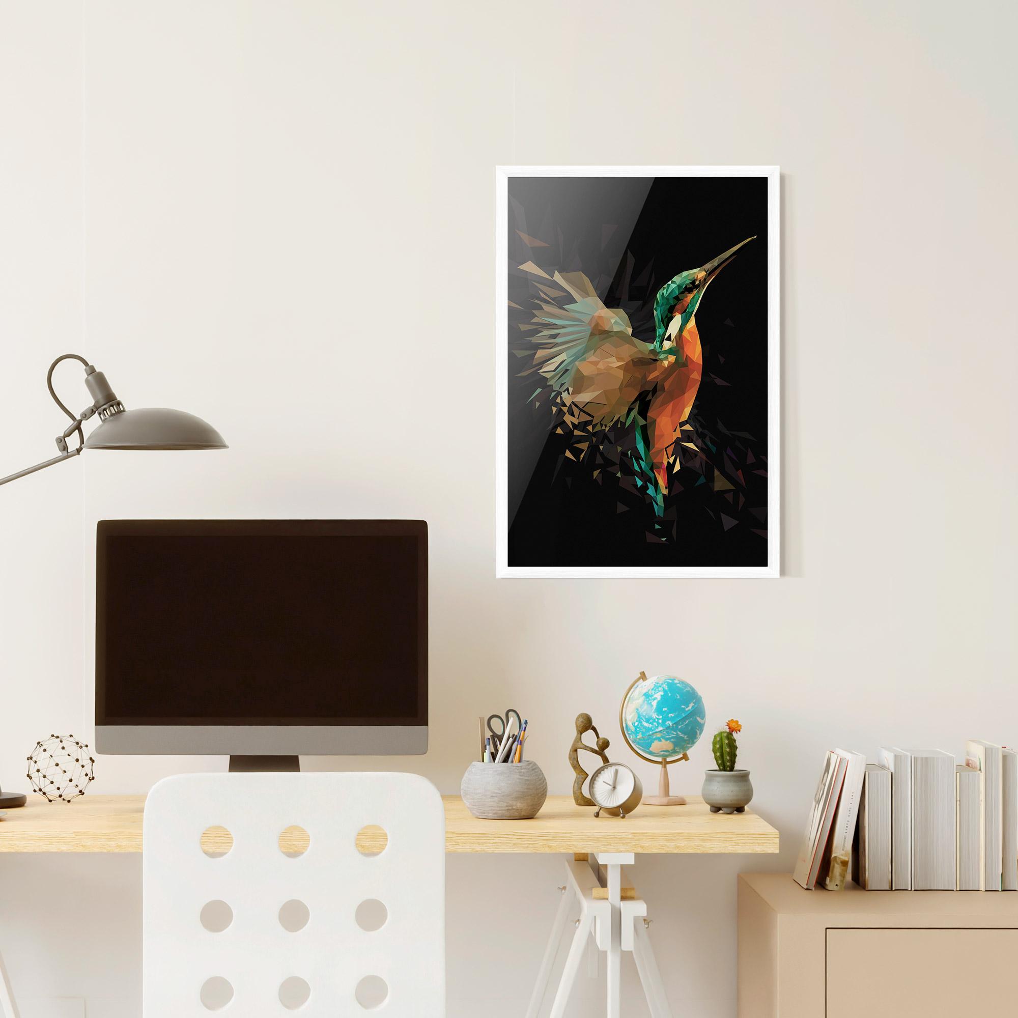 Keretezett Poszter Hummingbird Splash mockup 6