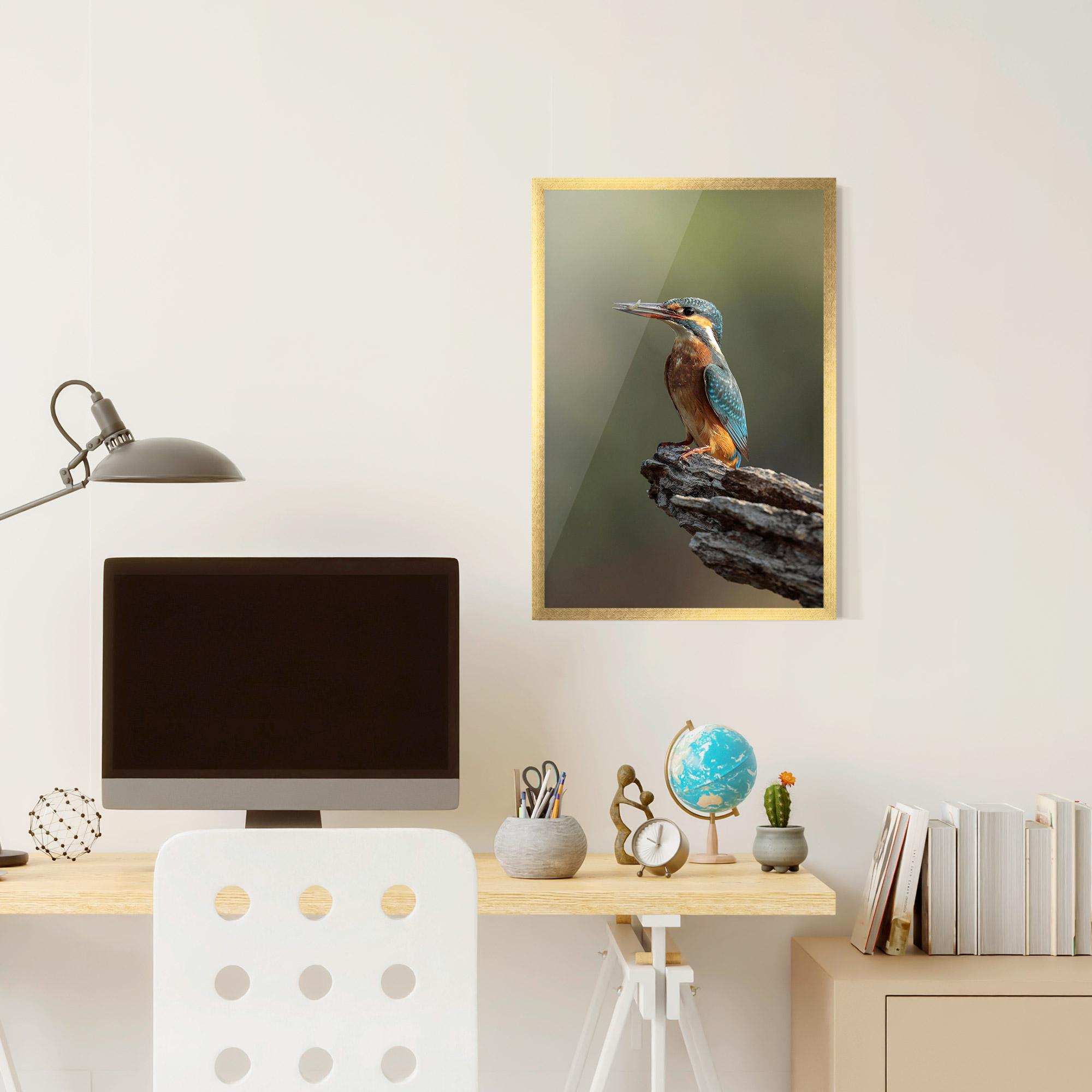 Keretezett Poszter Female Kingfisher mockup 6