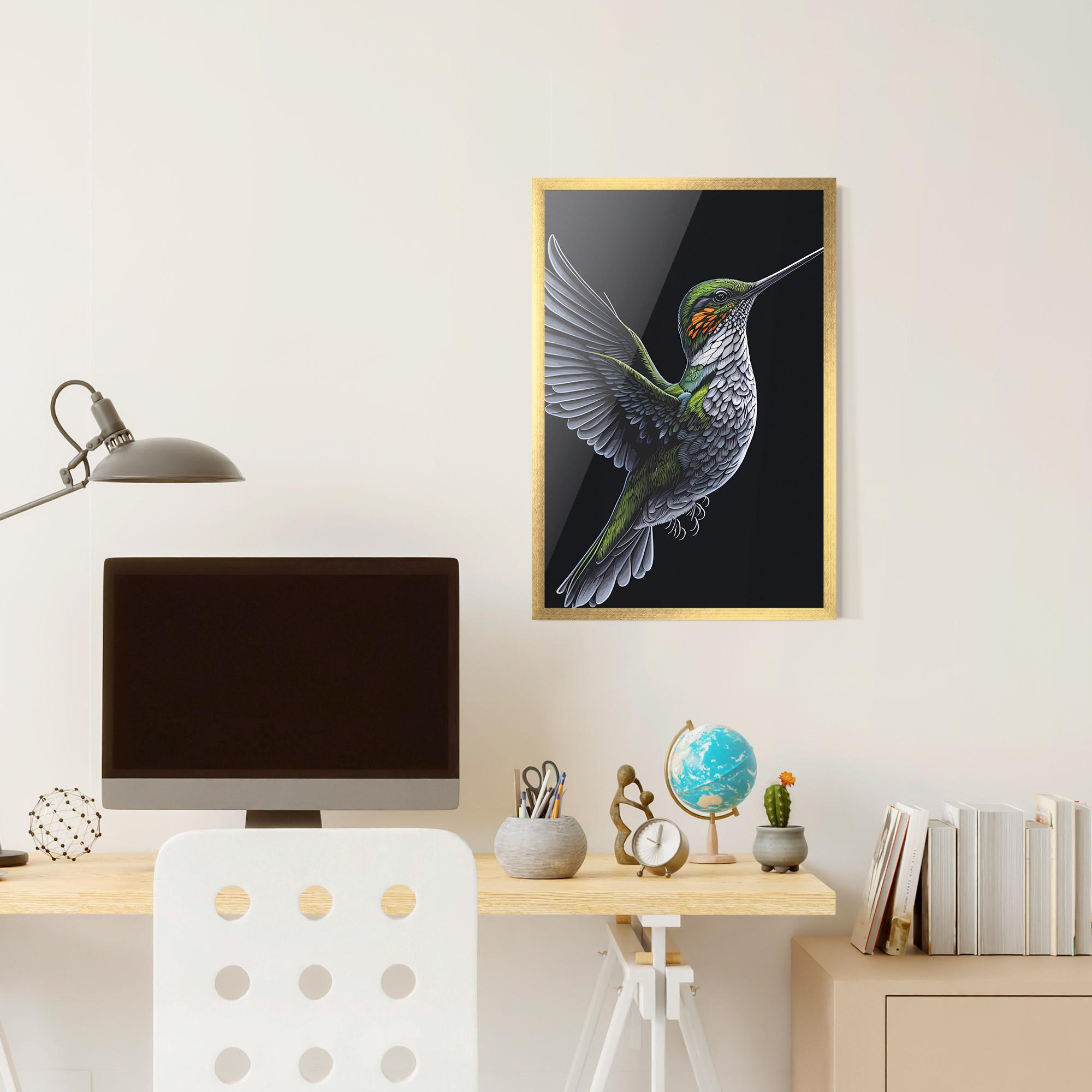 Keretezett Poszter Hummingbird mockup 6