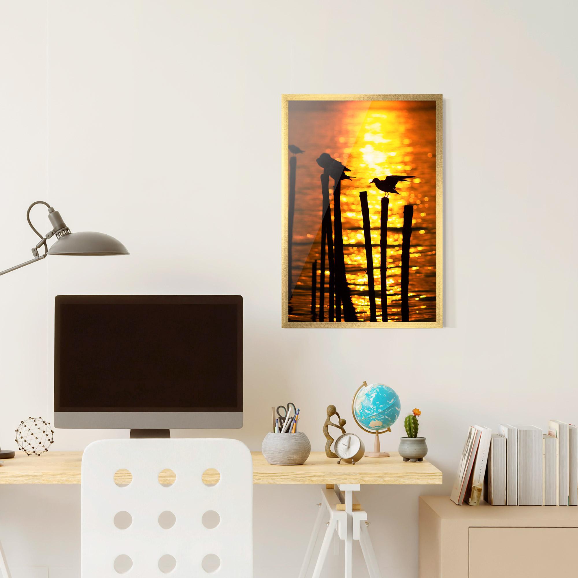 Keretezett Poszter Silhouettes Birds mockup 6