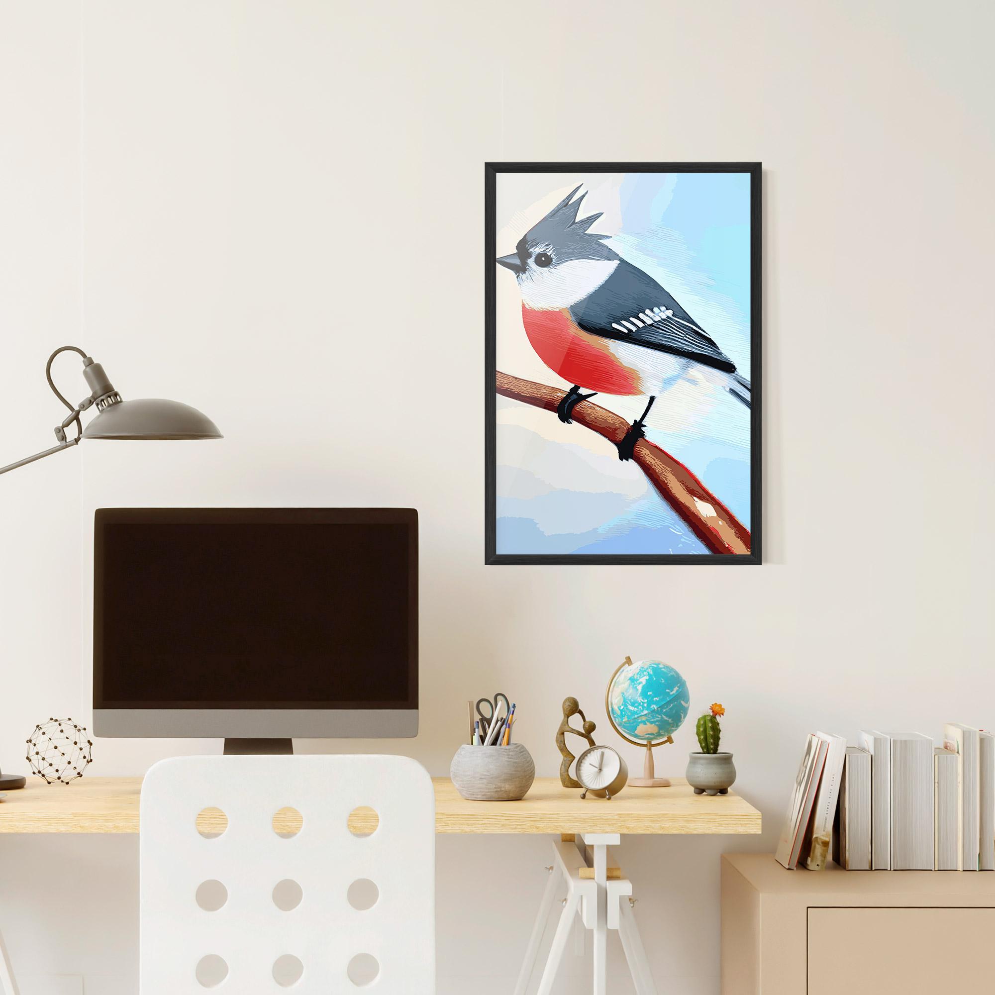 Keretezett Poszter Blue Bird Painting mockup 6