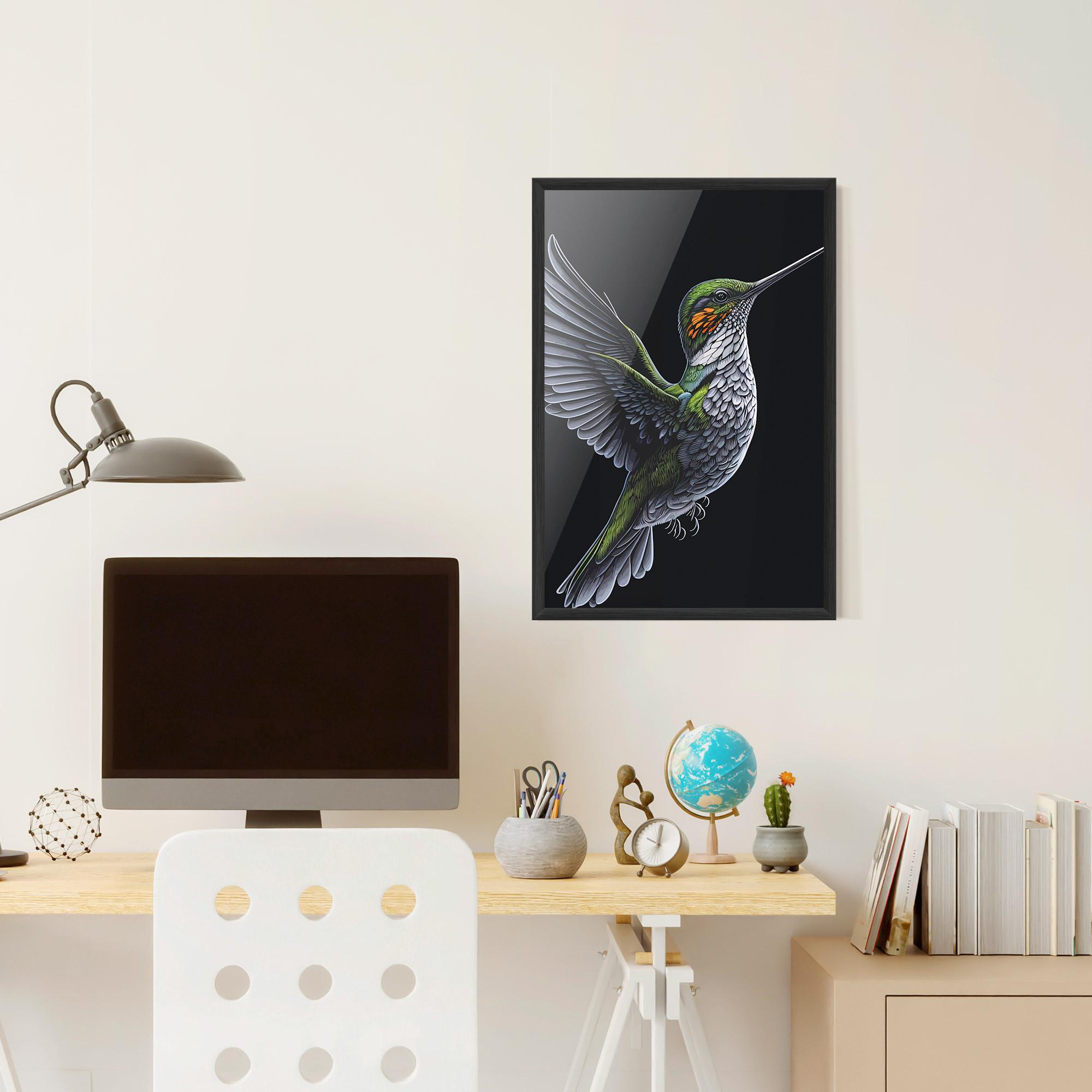 Keretezett Poszter Hummingbird mockup 6