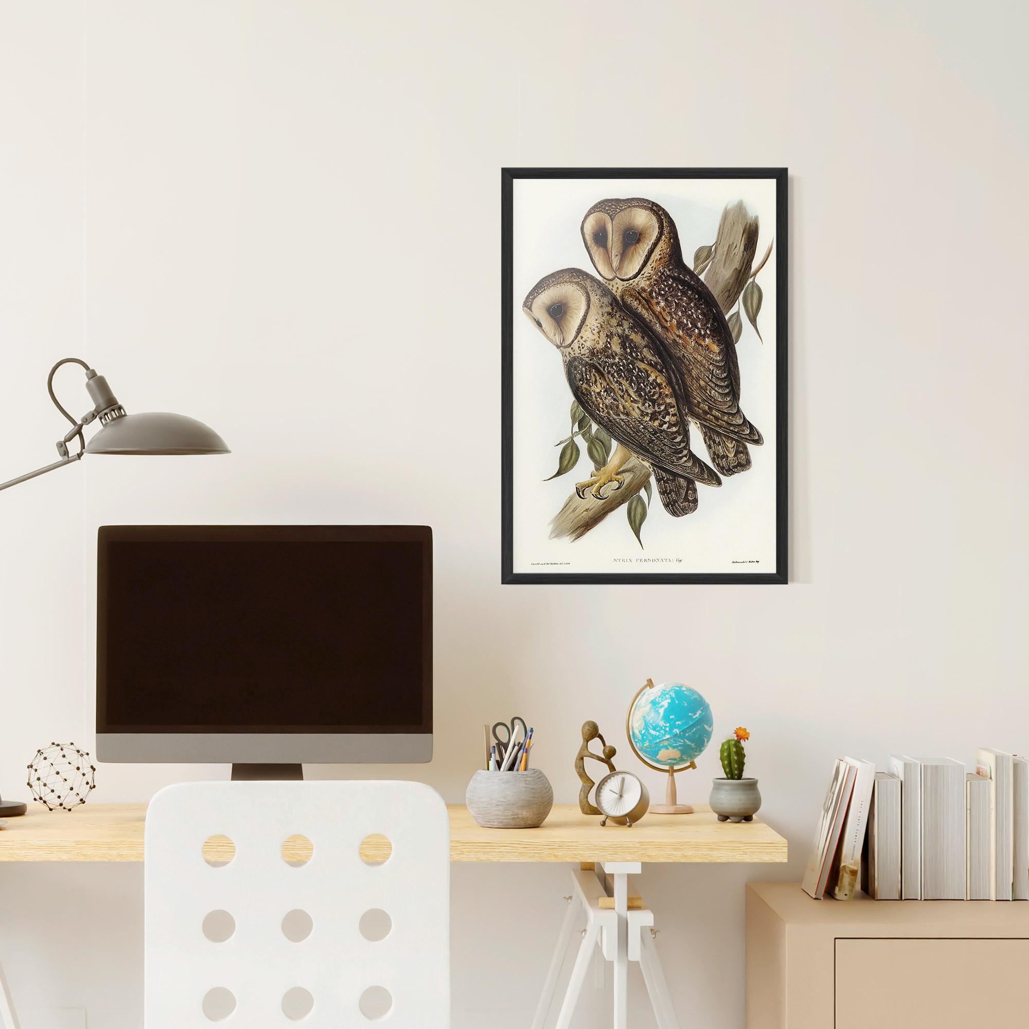 Keretezett Poszter Owl Family mockup 6