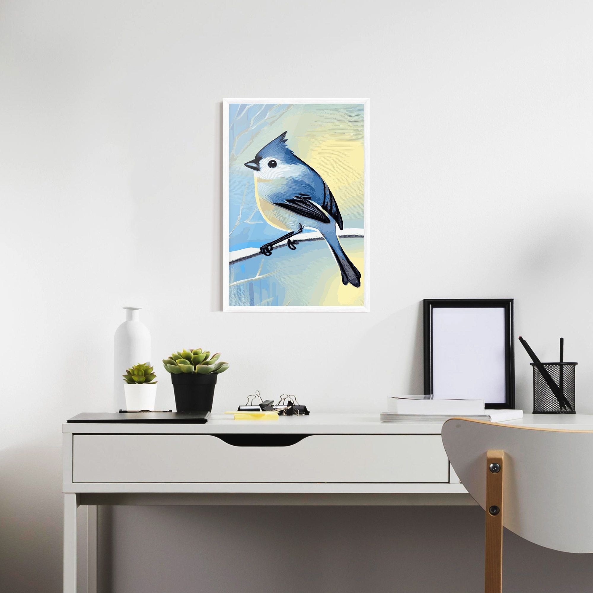 Bird Winter Painting mockup 7