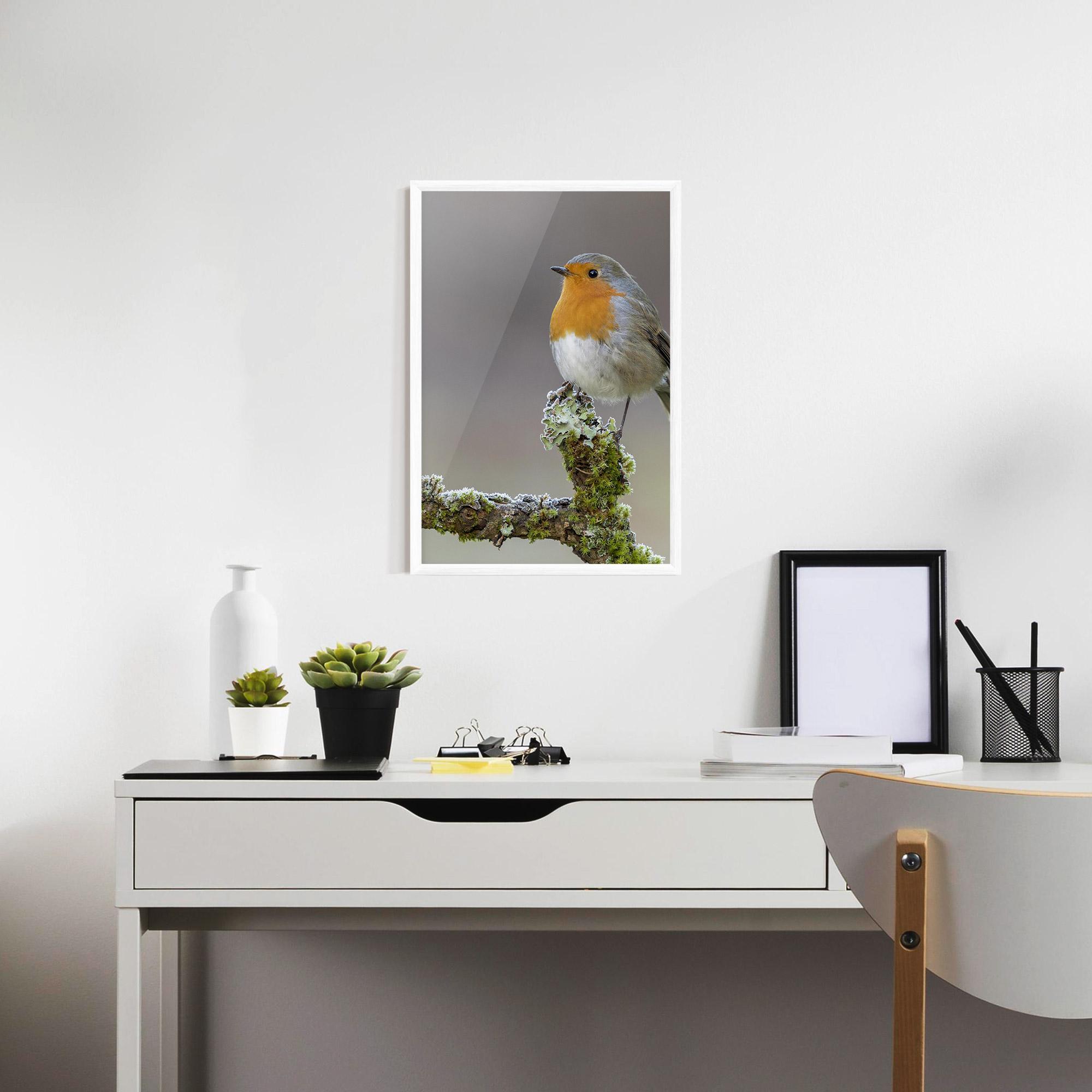 Keretezett Poszter Erithacus Bird mockup 7