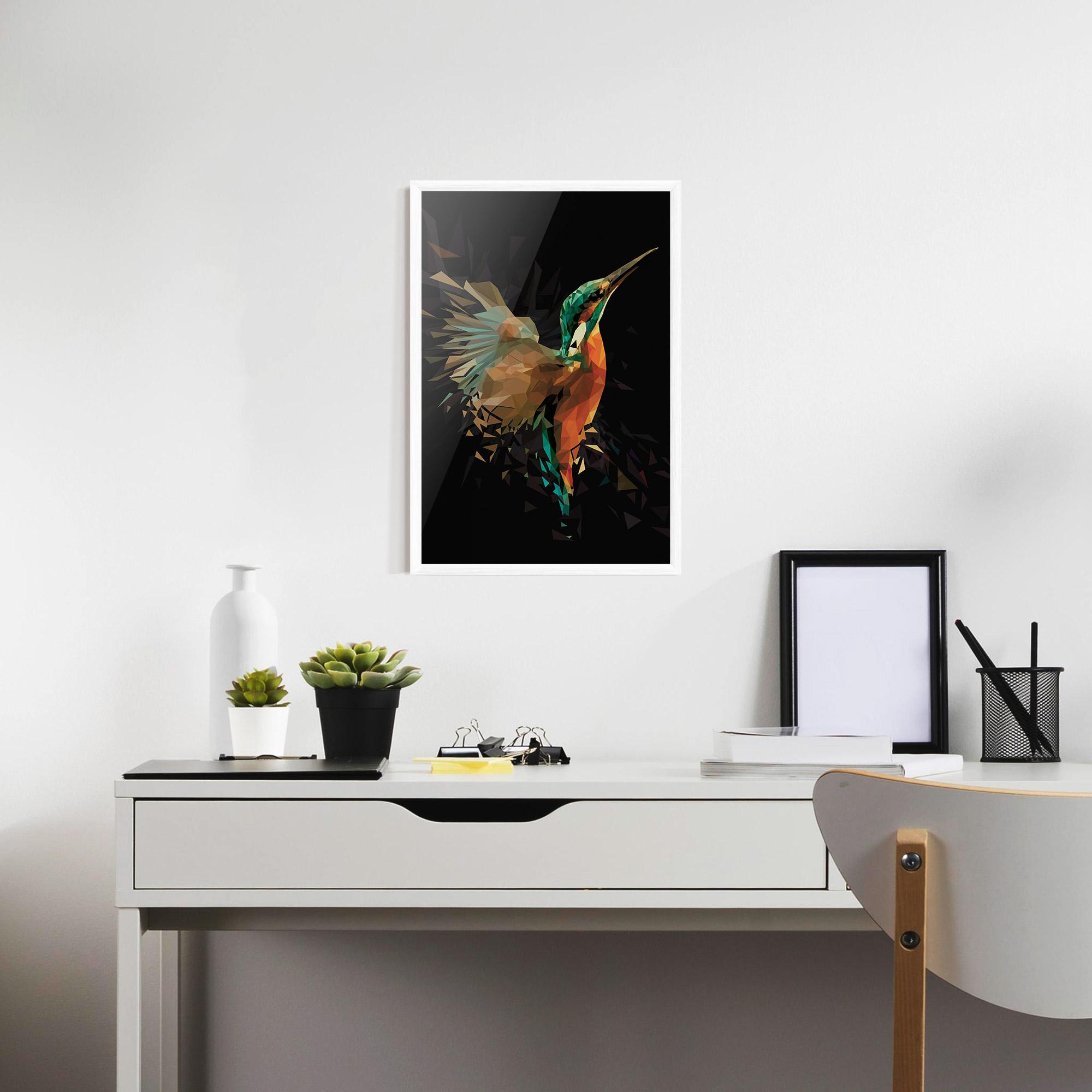 Keretezett Poszter Hummingbird Splash mockup 7