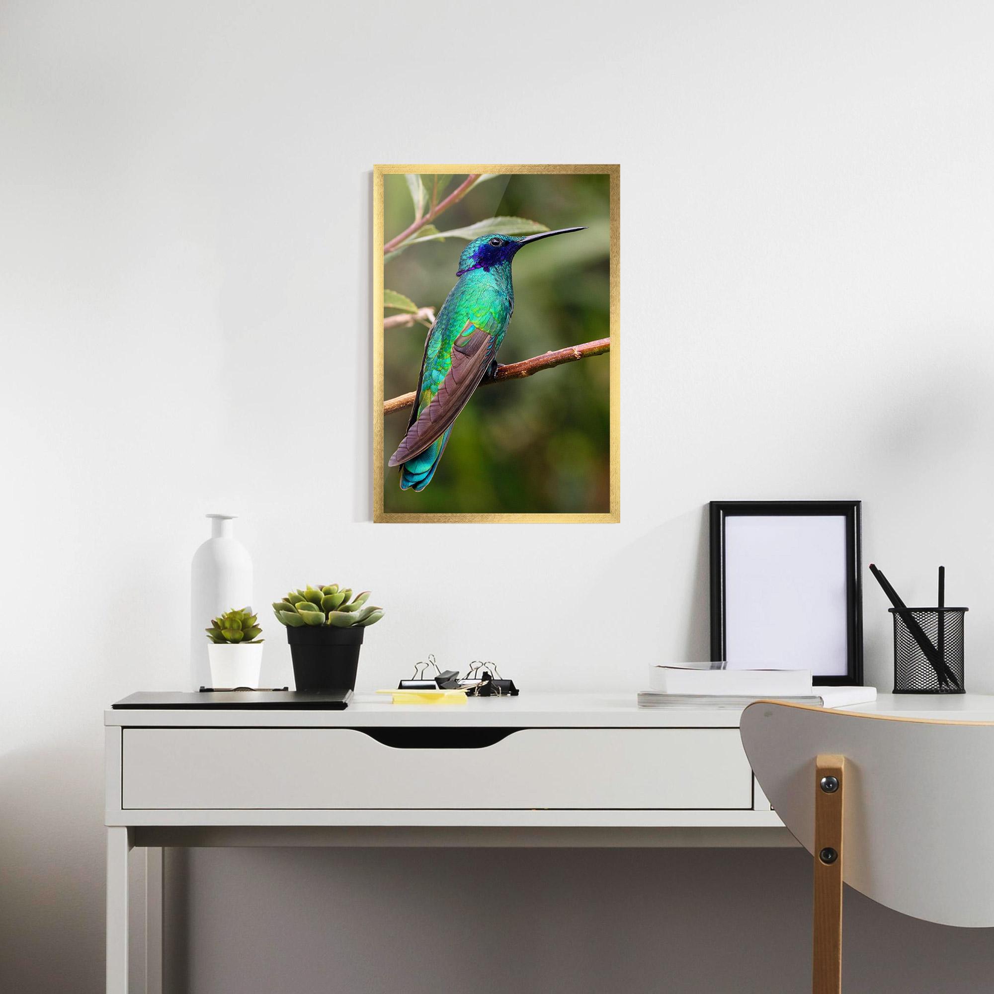 Keretezett Poszter Green Bird mockup 7
