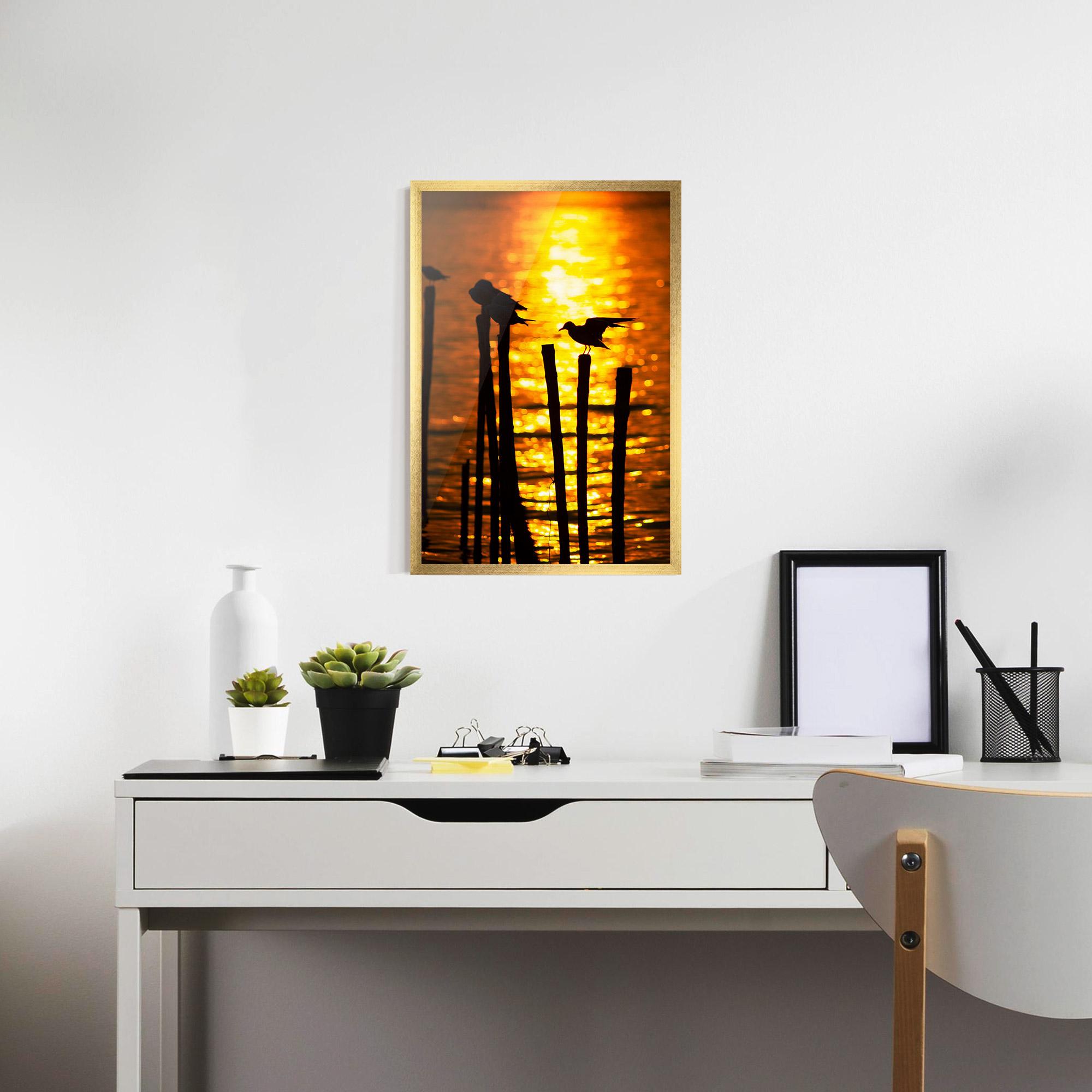 Keretezett Poszter Silhouettes Birds mockup 7