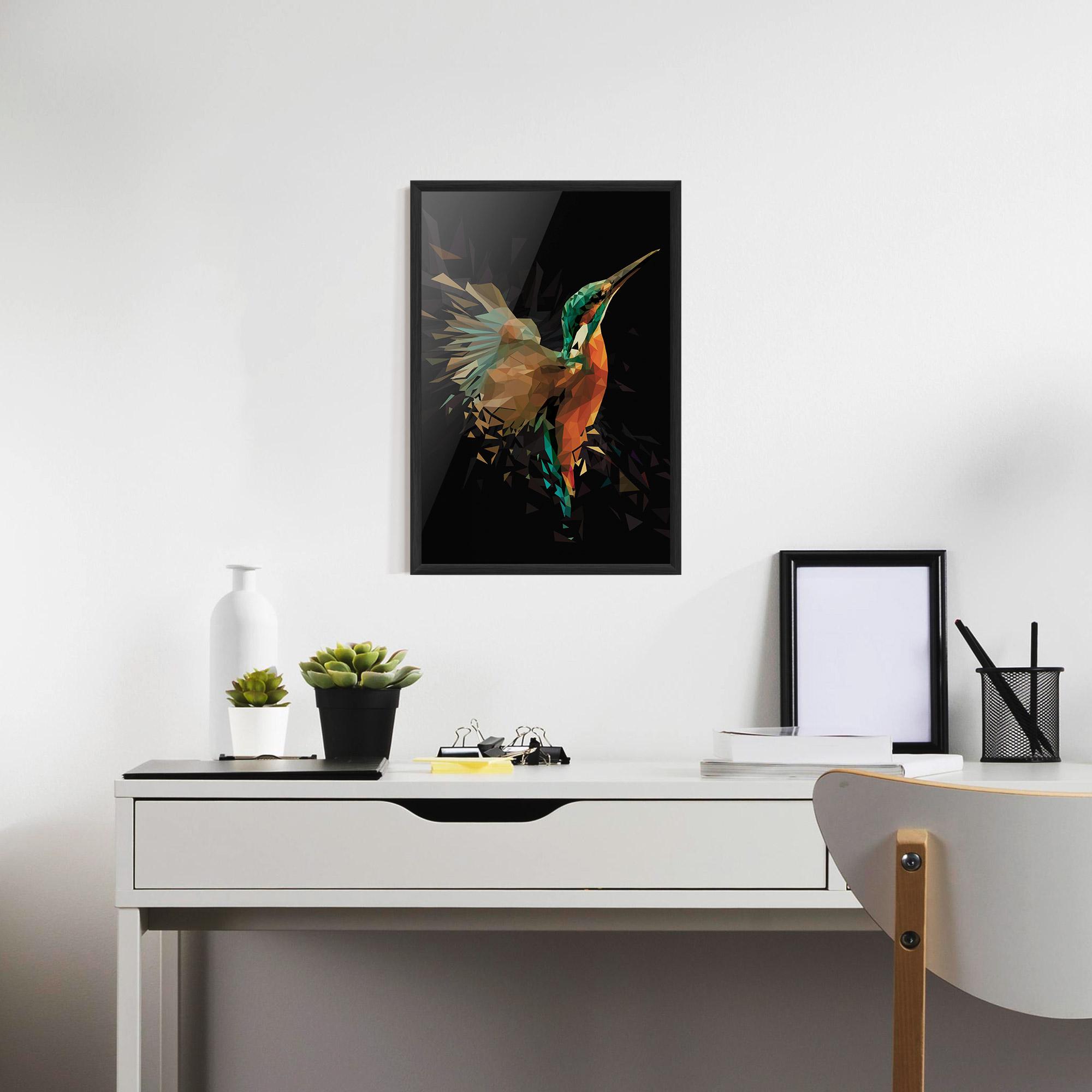 Keretezett Poszter Hummingbird Splash mockup 7