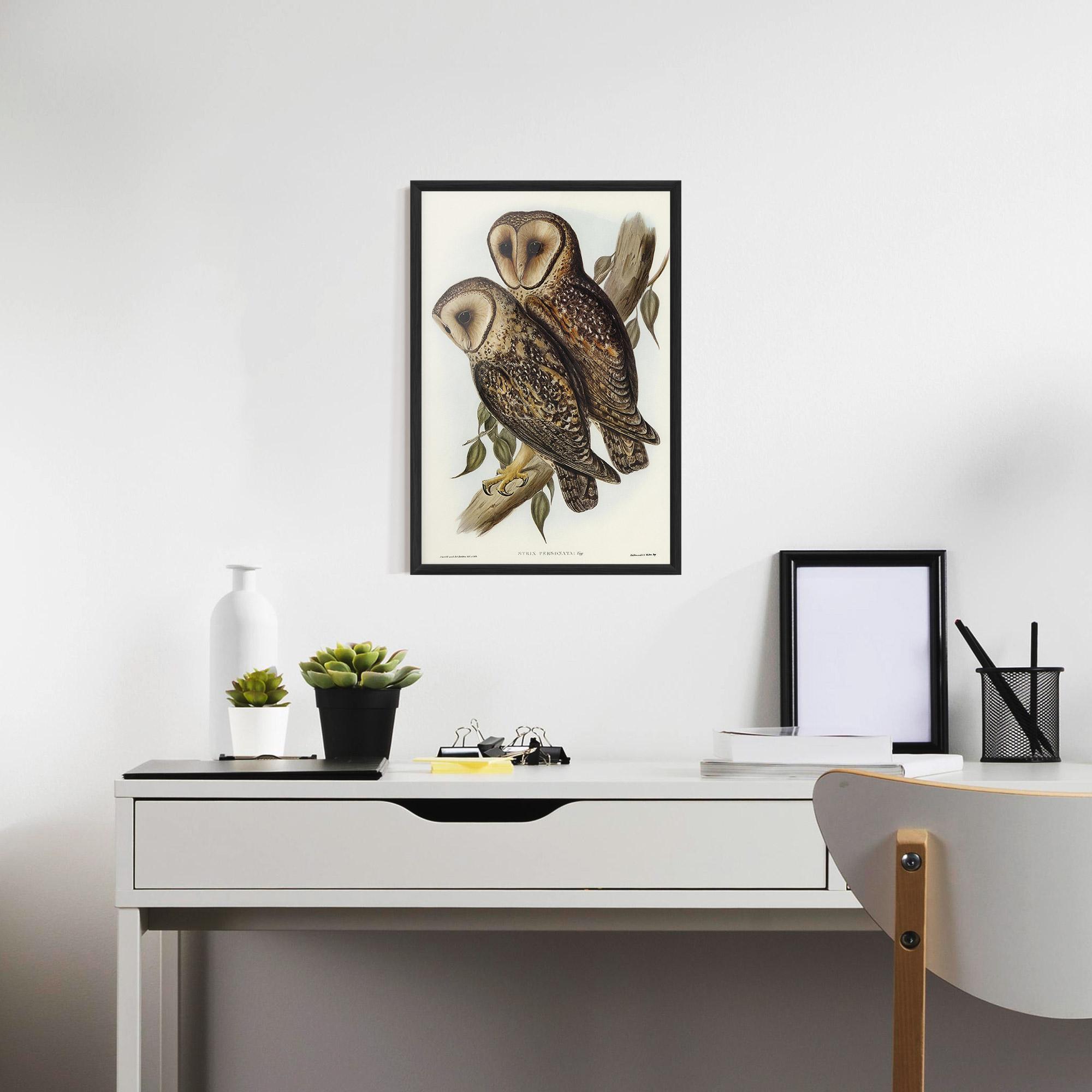 Keretezett Poszter Owl Family mockup 7