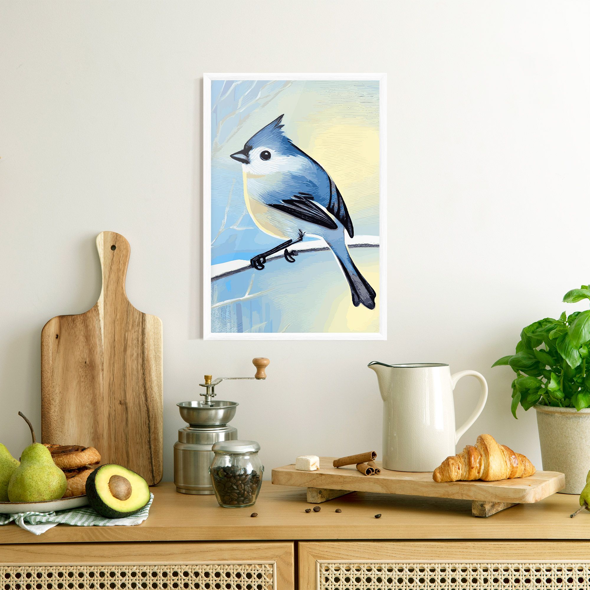 Bird Winter Painting mockup 8