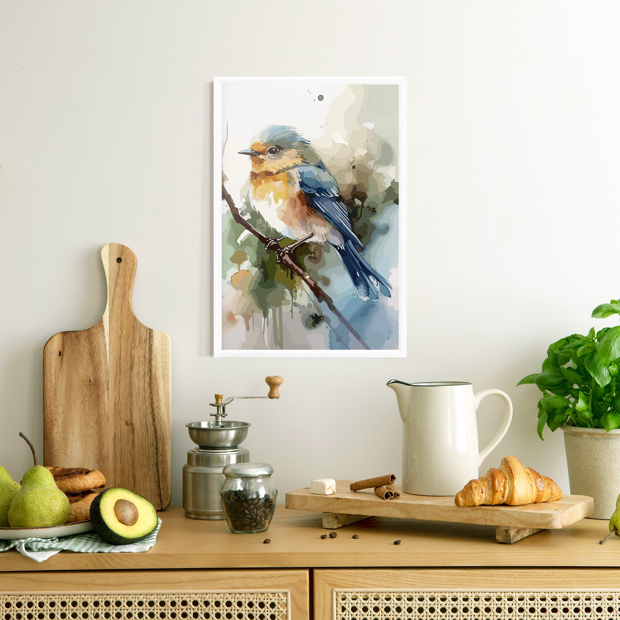 Blue Pretty Bird mockup 8