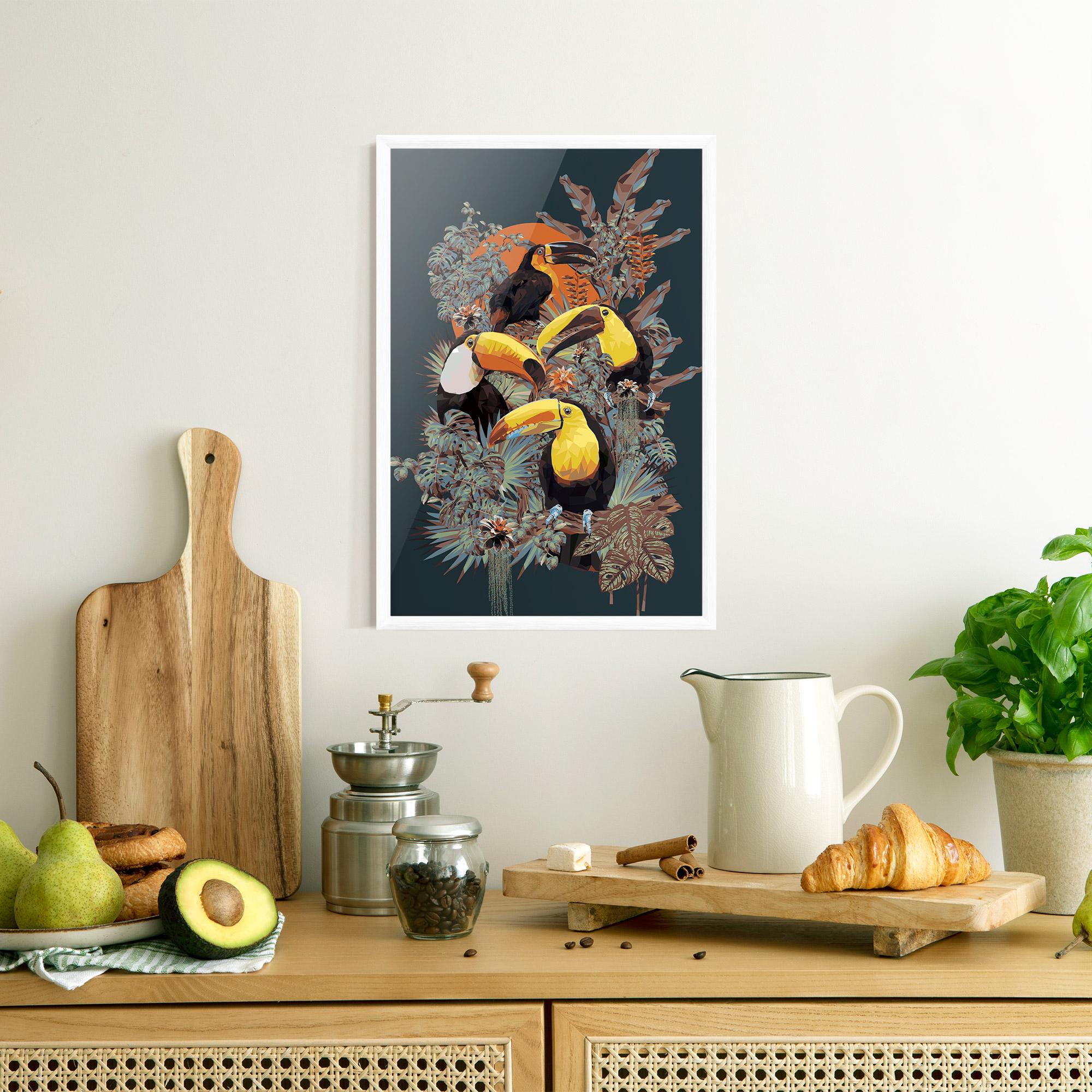 Keretezett Poszter Toucan Birds mockup 8