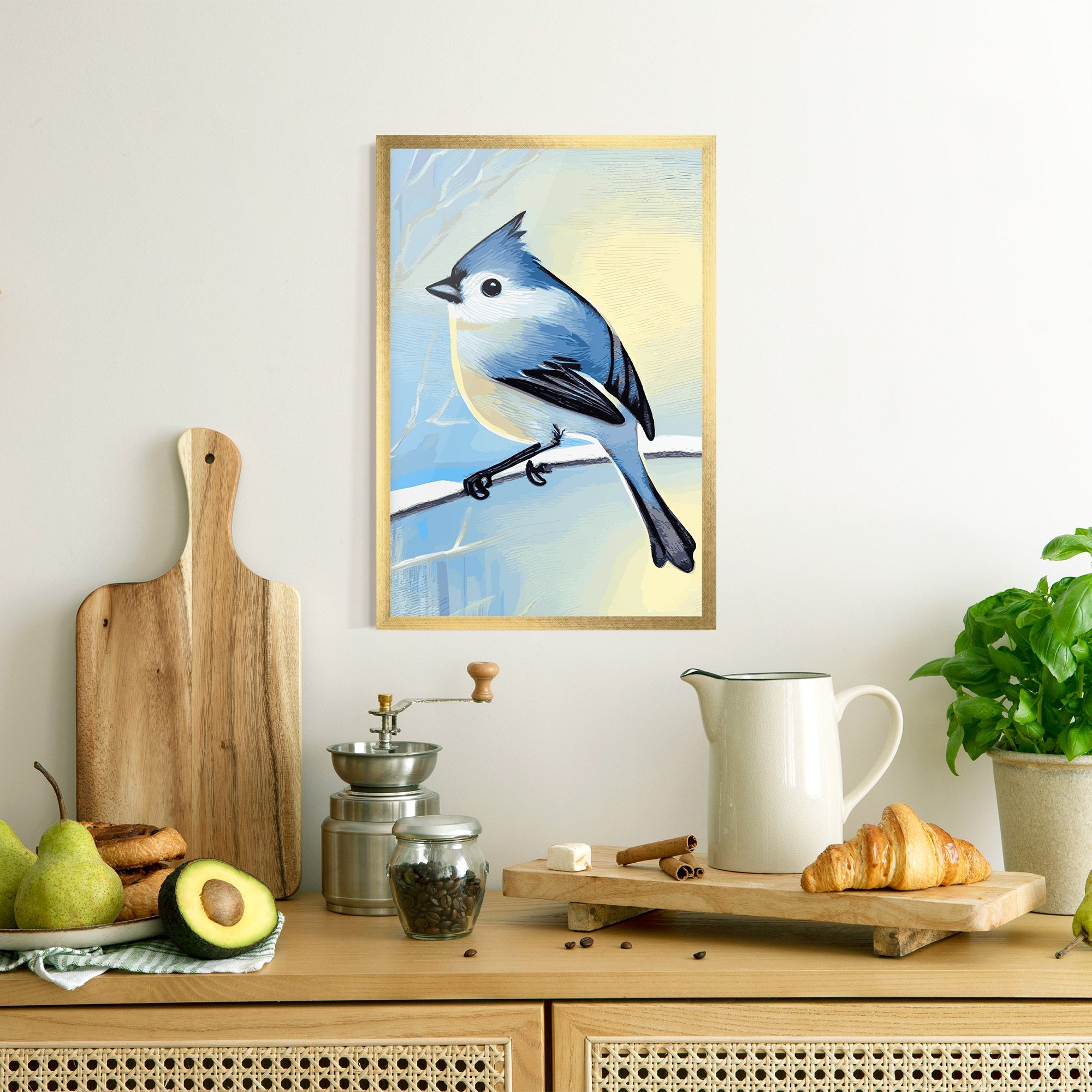 Bird Winter Painting mockup 8