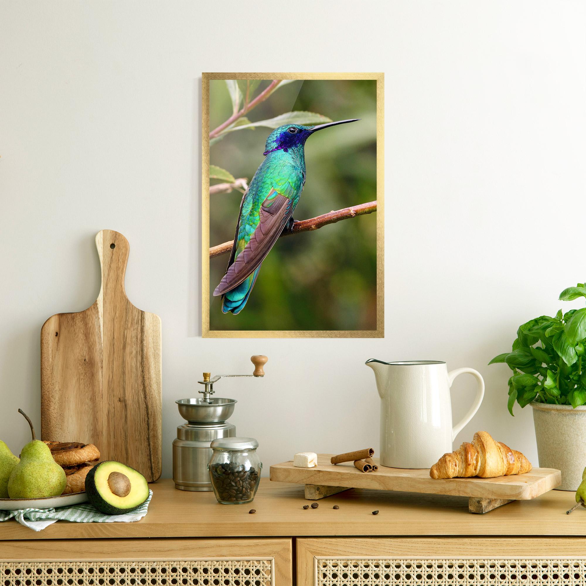 Keretezett Poszter Green Bird mockup 8
