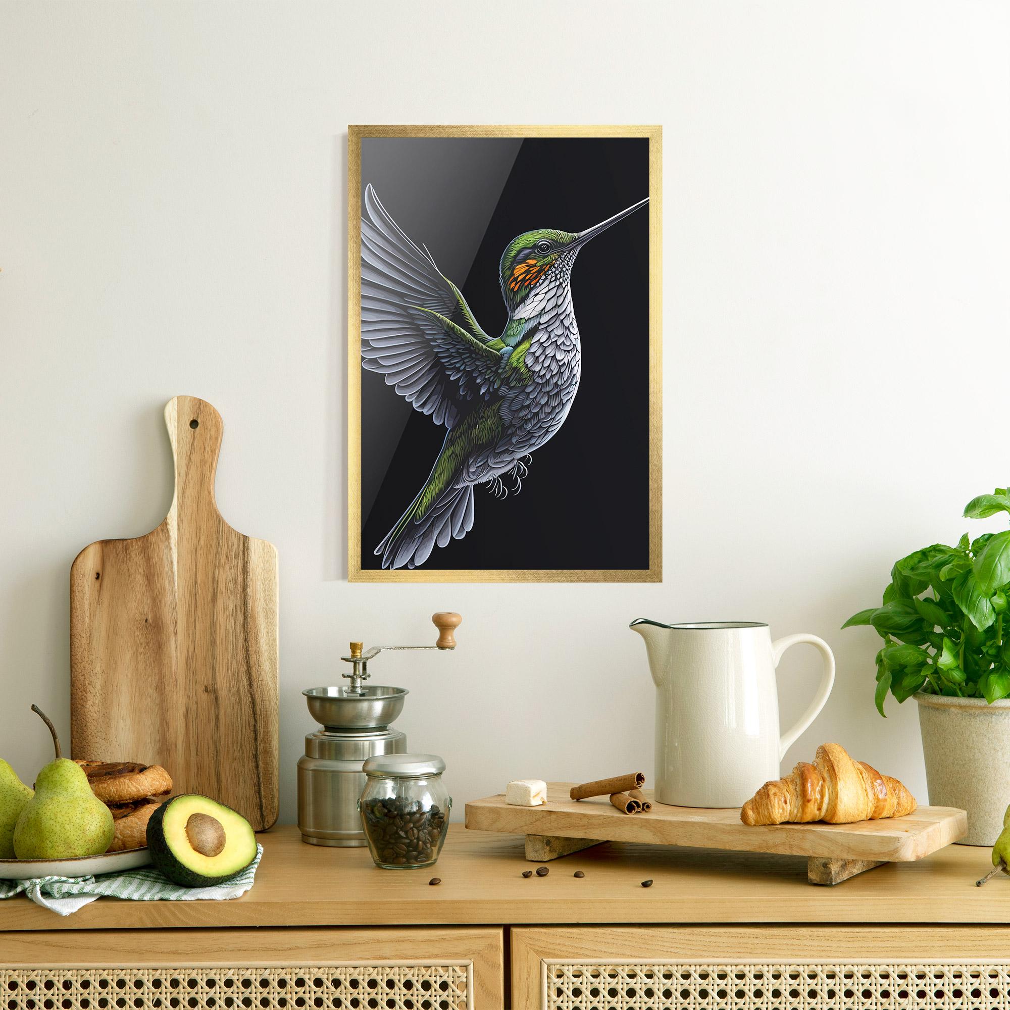 Keretezett Poszter Hummingbird mockup 8