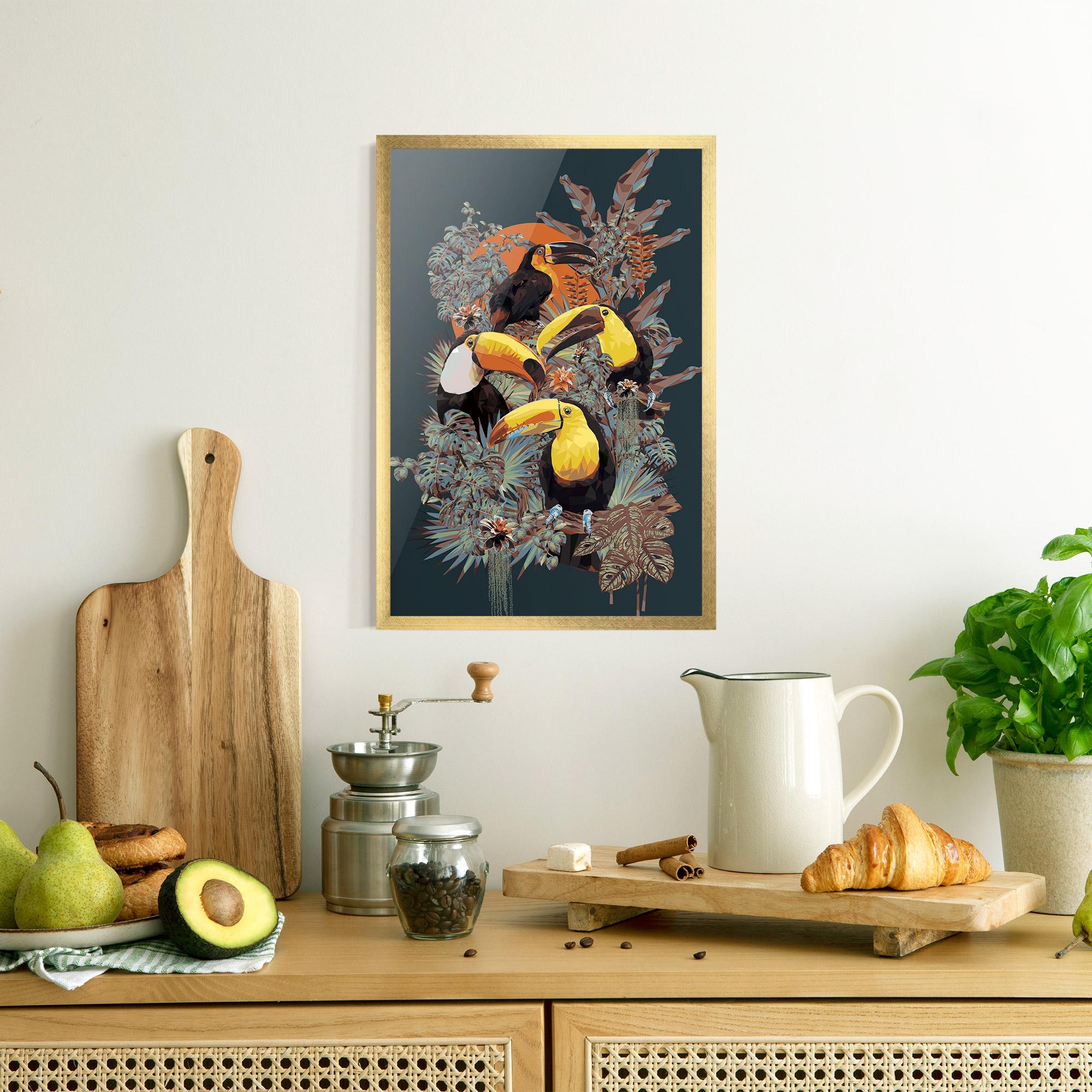Keretezett Poszter Toucan Birds mockup 8