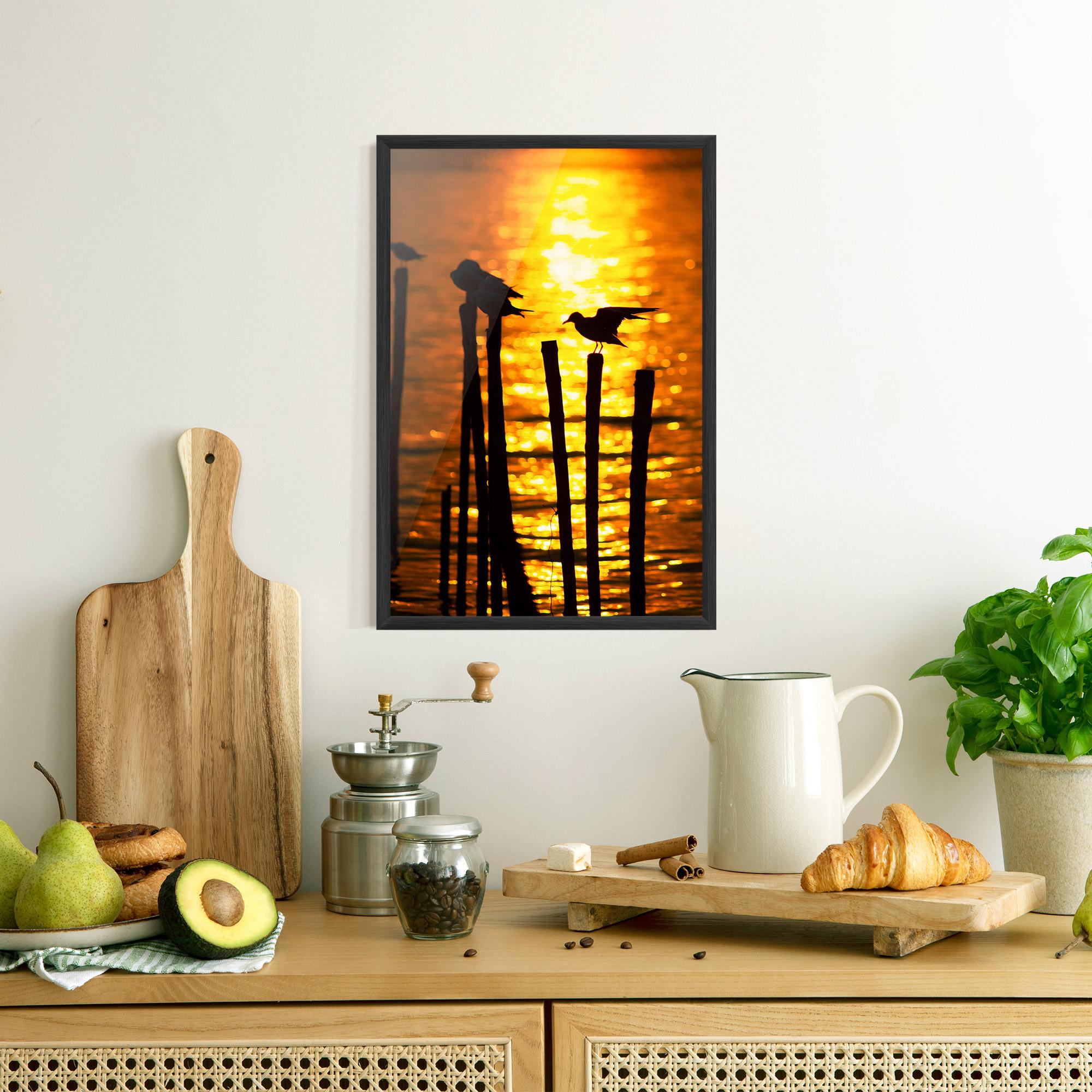 Keretezett Poszter Silhouettes Birds mockup 8