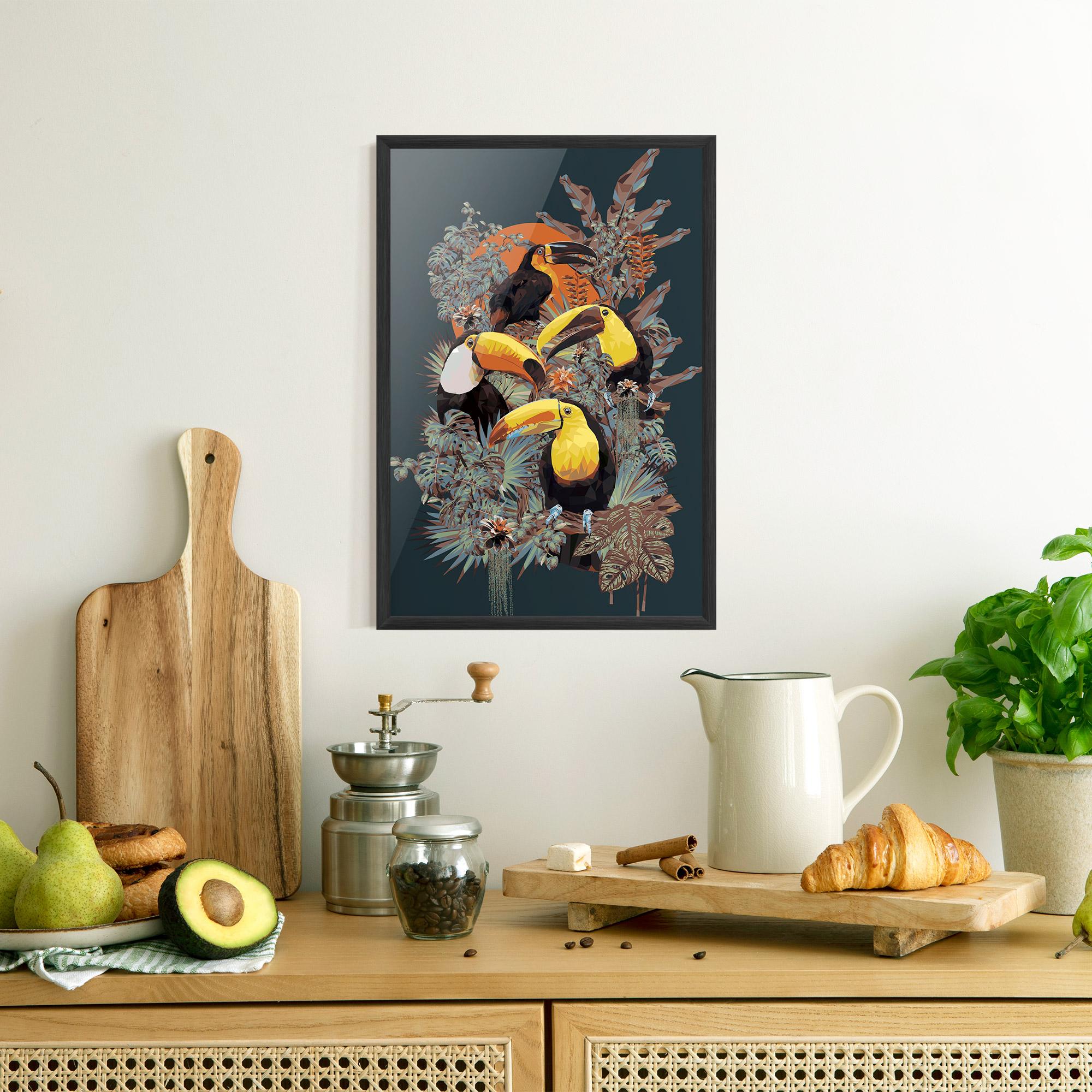 Keretezett Poszter Toucan Birds mockup 8