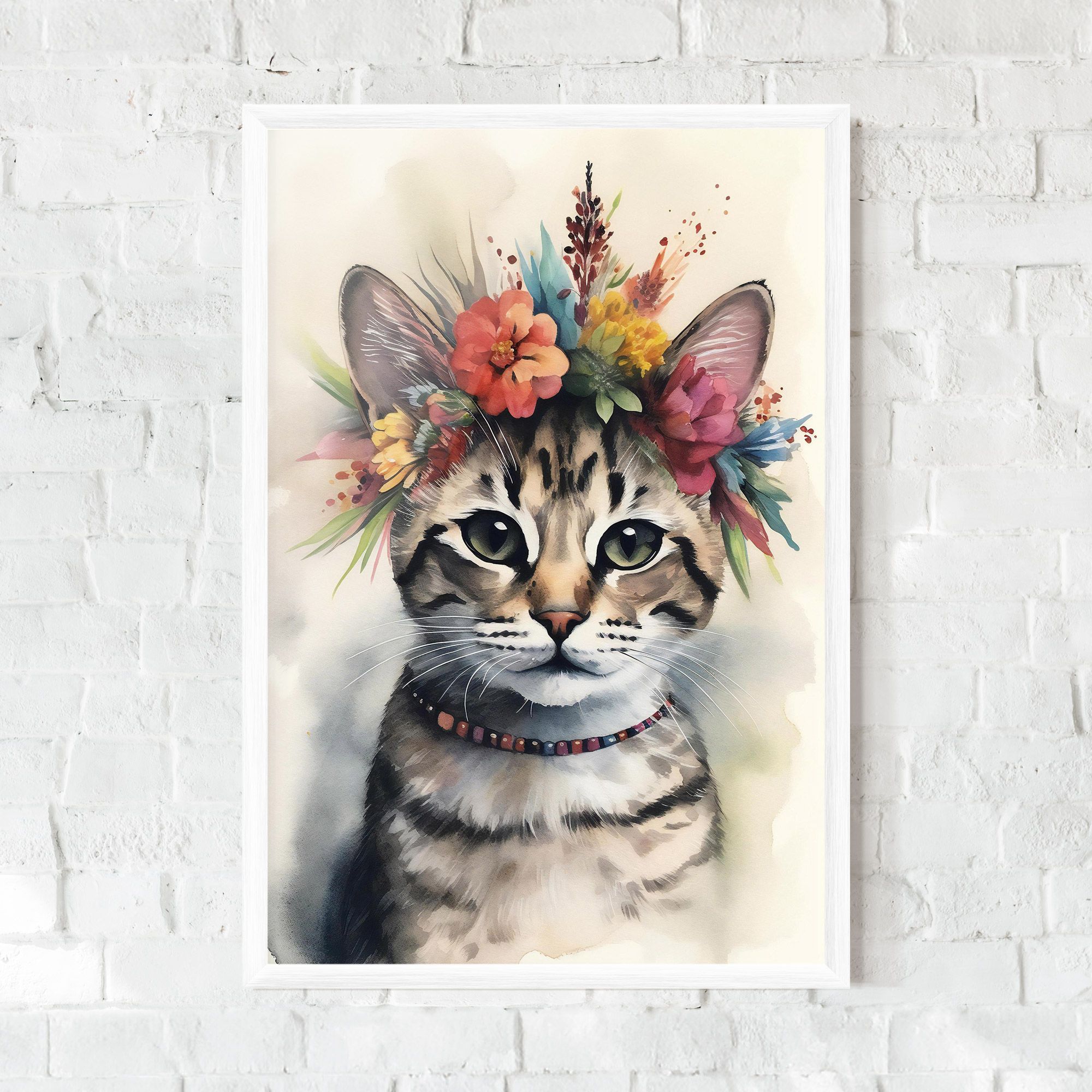 Flower Cat Art mockup 0