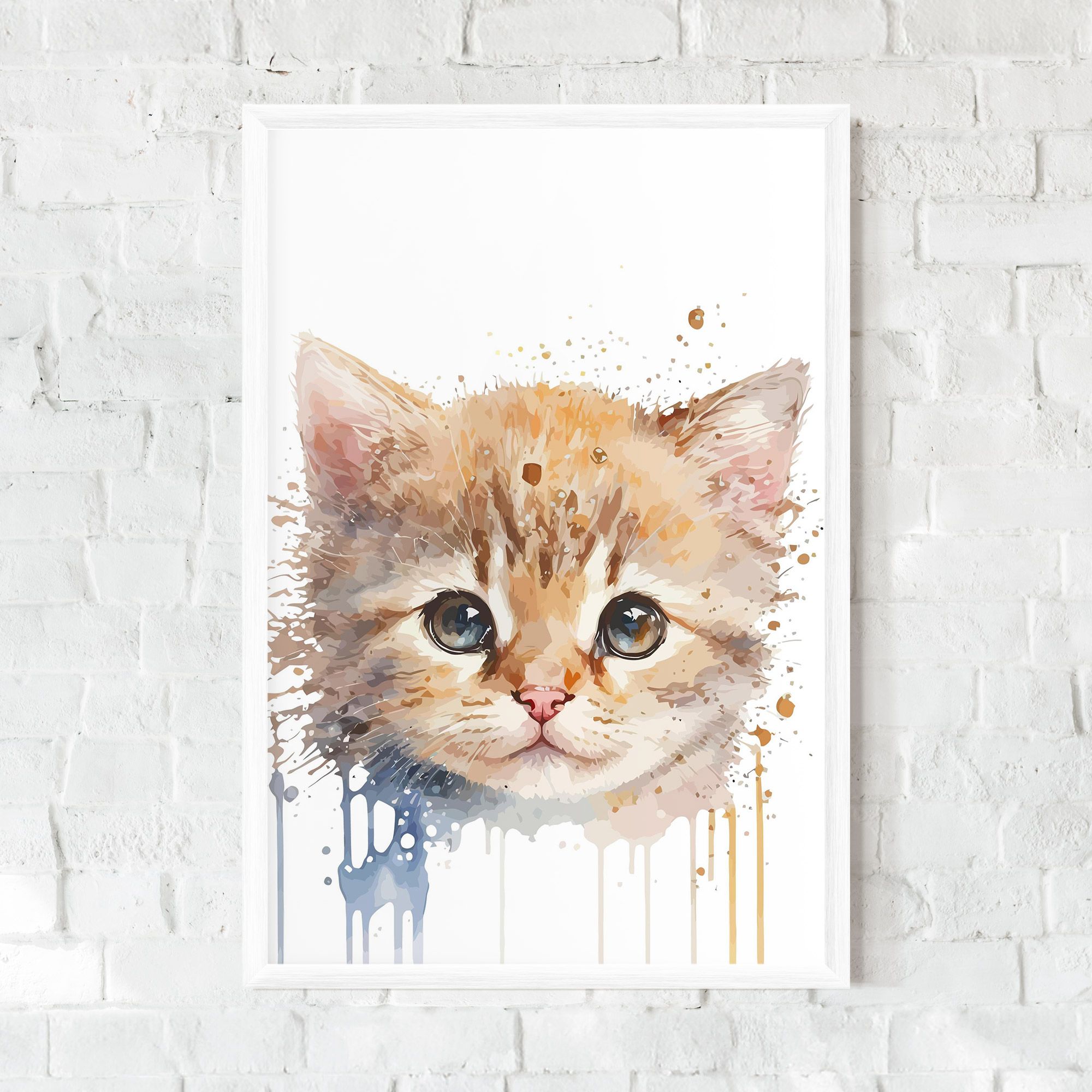 Watercolor Animal Cat mockup 0