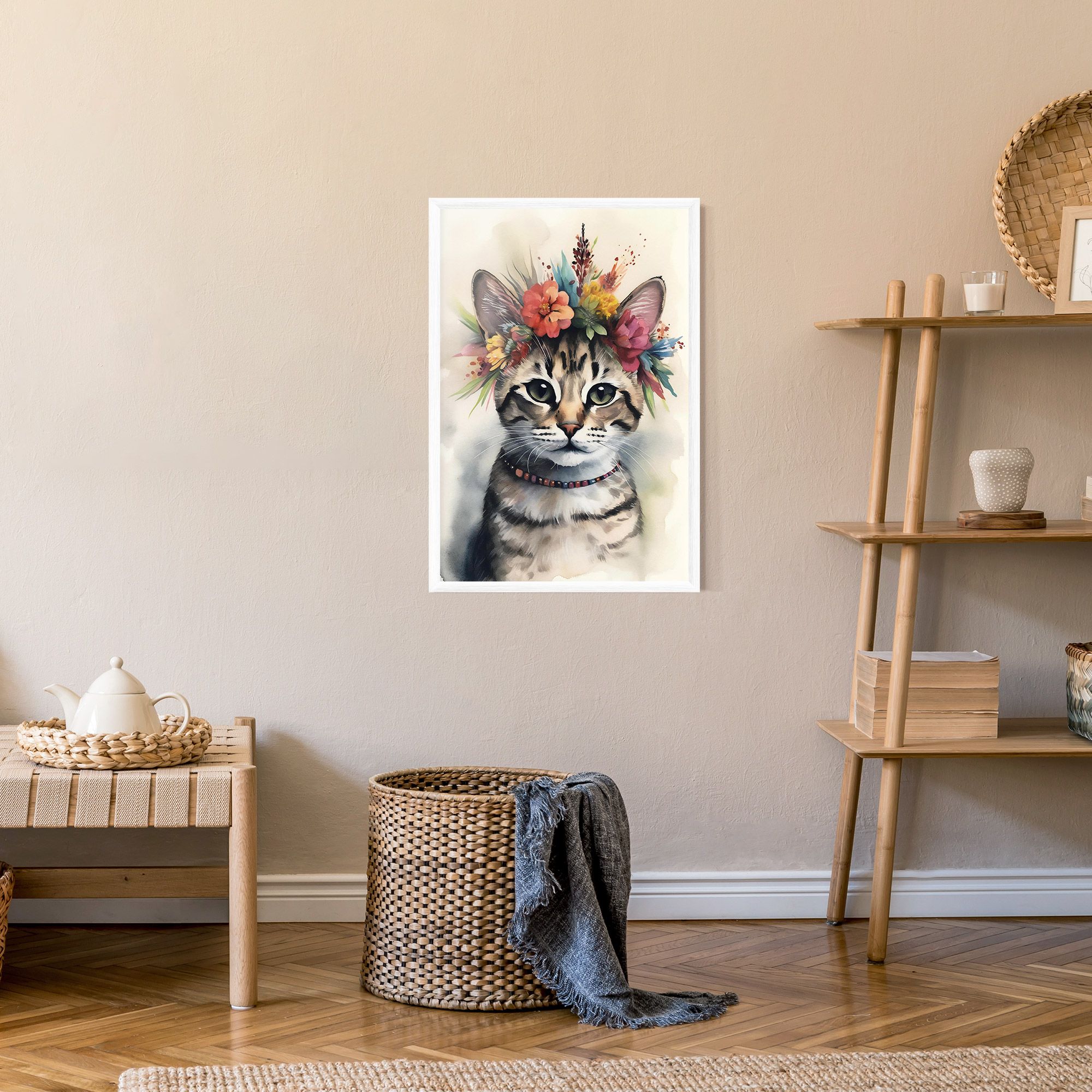 Flower Cat Art mockup 9