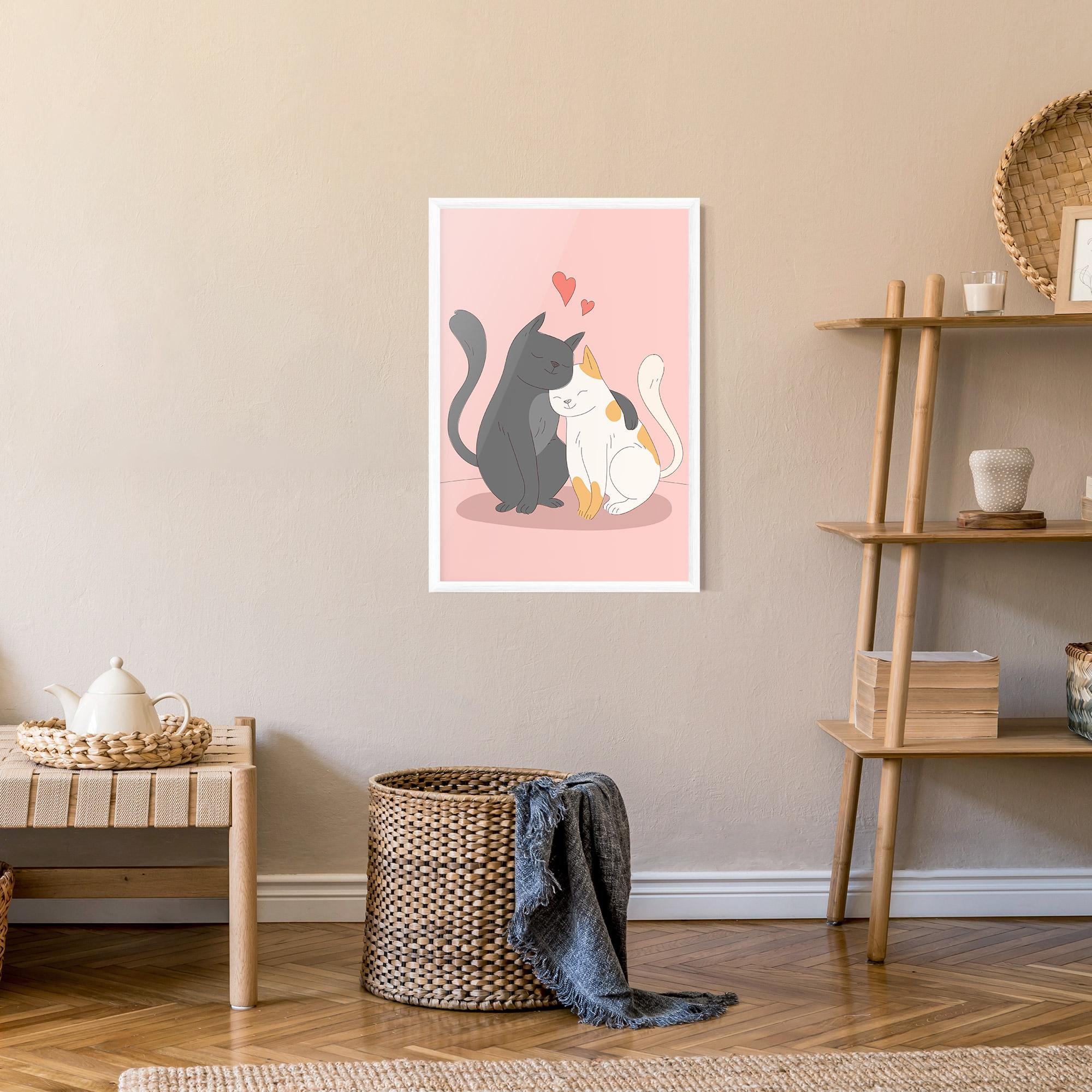 Keretezett Poszter Lover Cats mockup 9