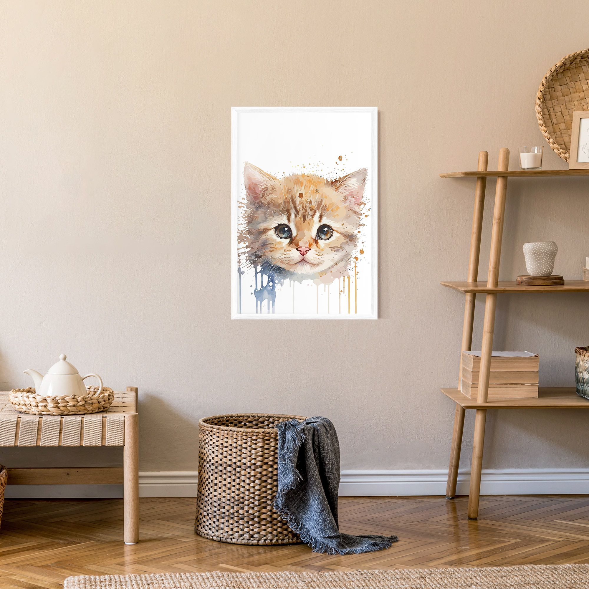 Watercolor Animal Cat mockup 9