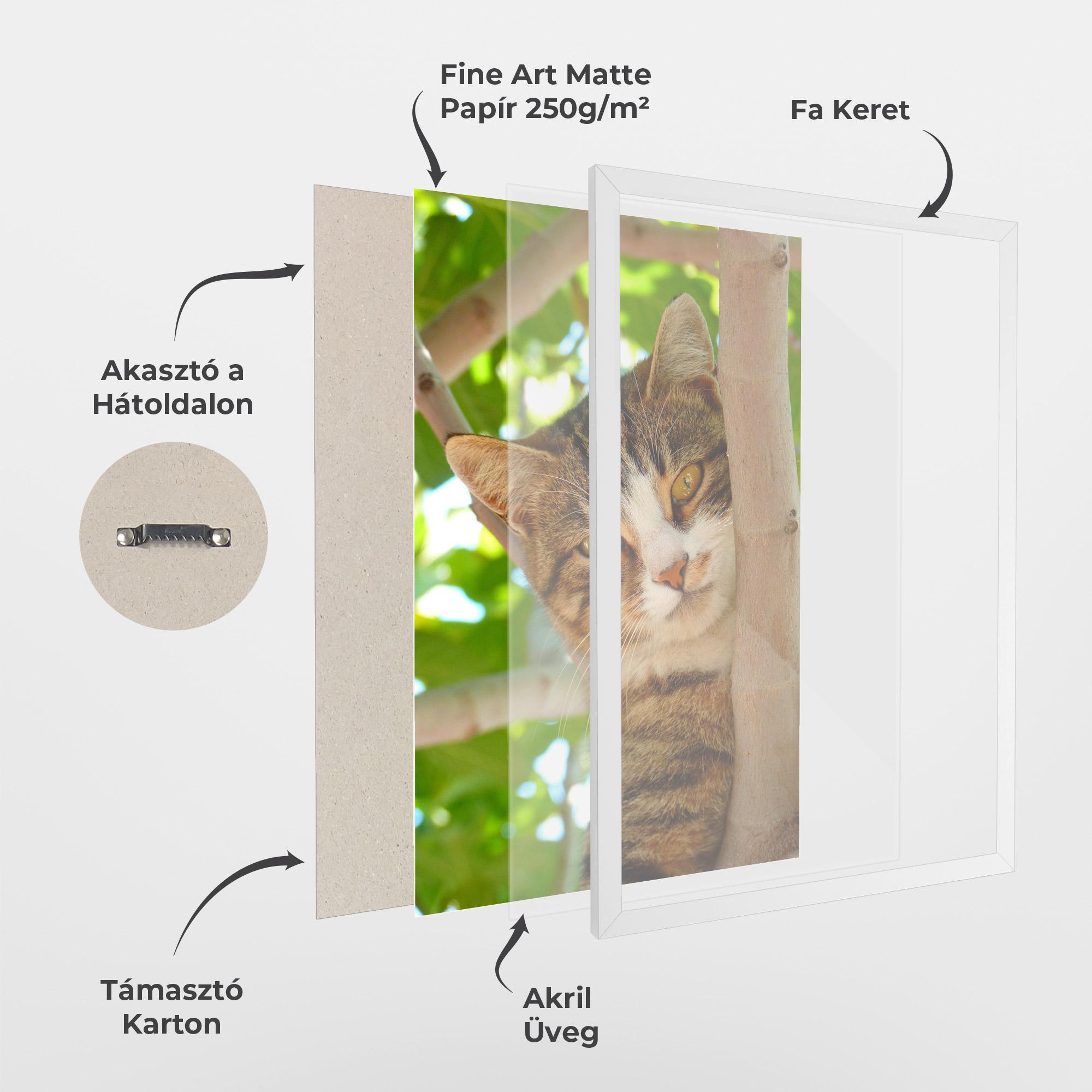 Keretezett Poszter Tree Cat mockup 1
