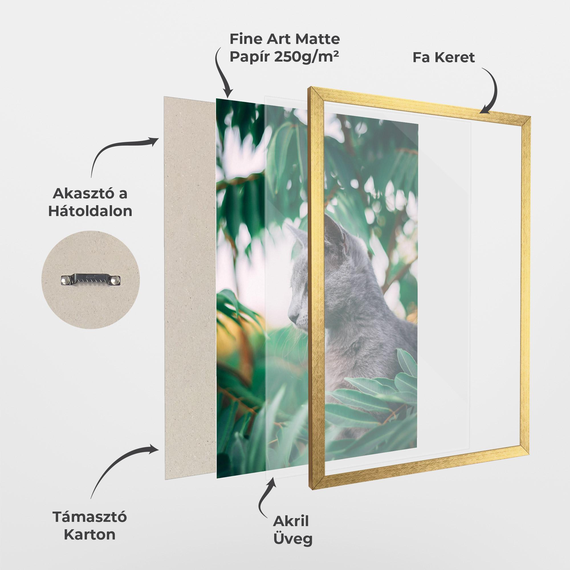 Keretezett Poszter Cat Tree mockup 1