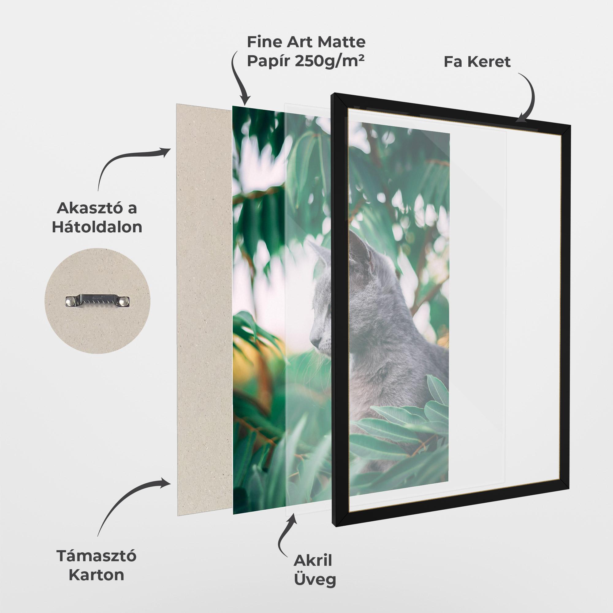 Keretezett Poszter Cat Tree mockup 1