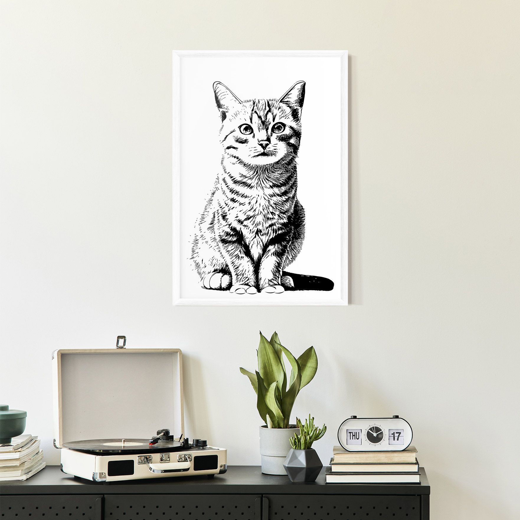 Hand Drawn Cat mockup 2