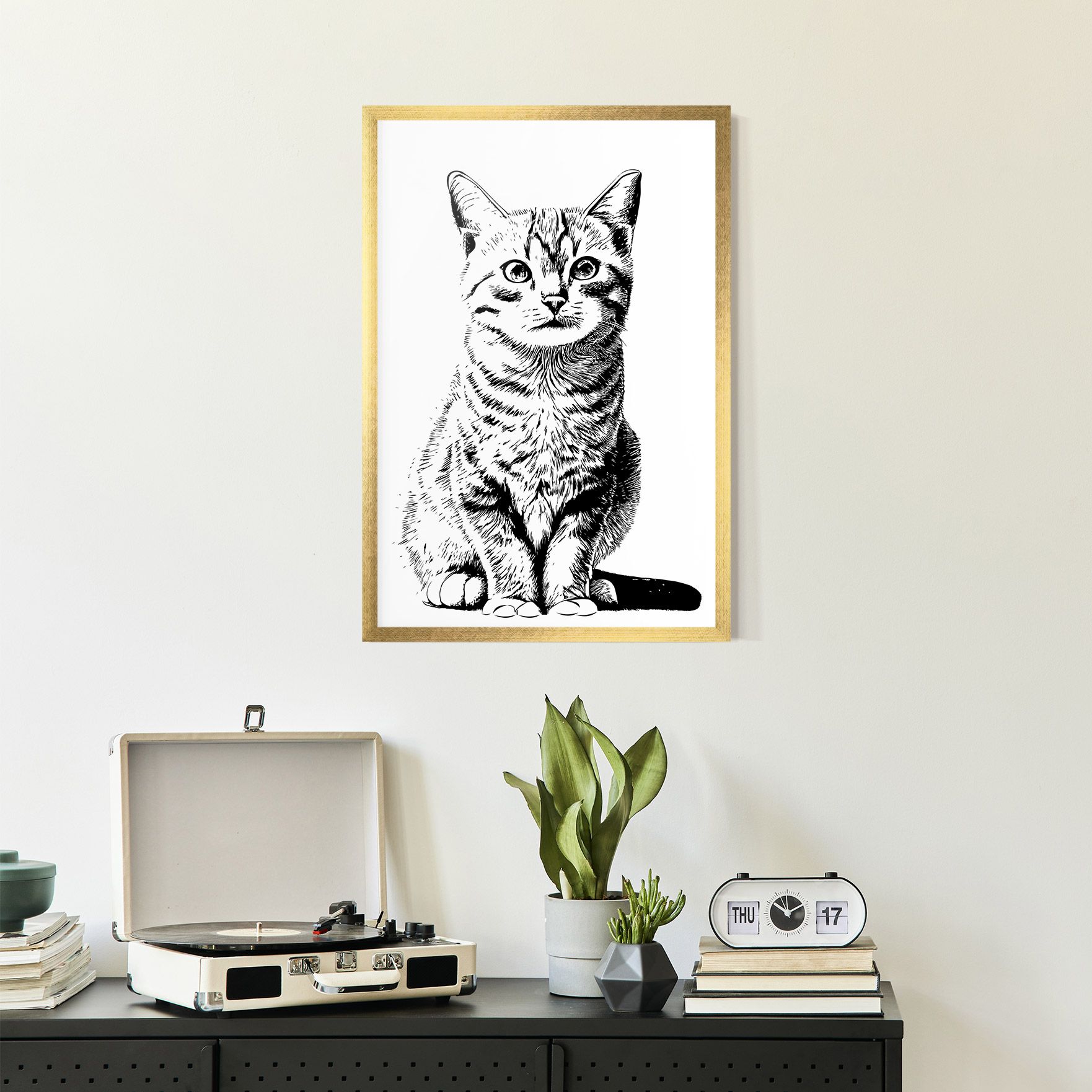 Hand Drawn Cat mockup 2