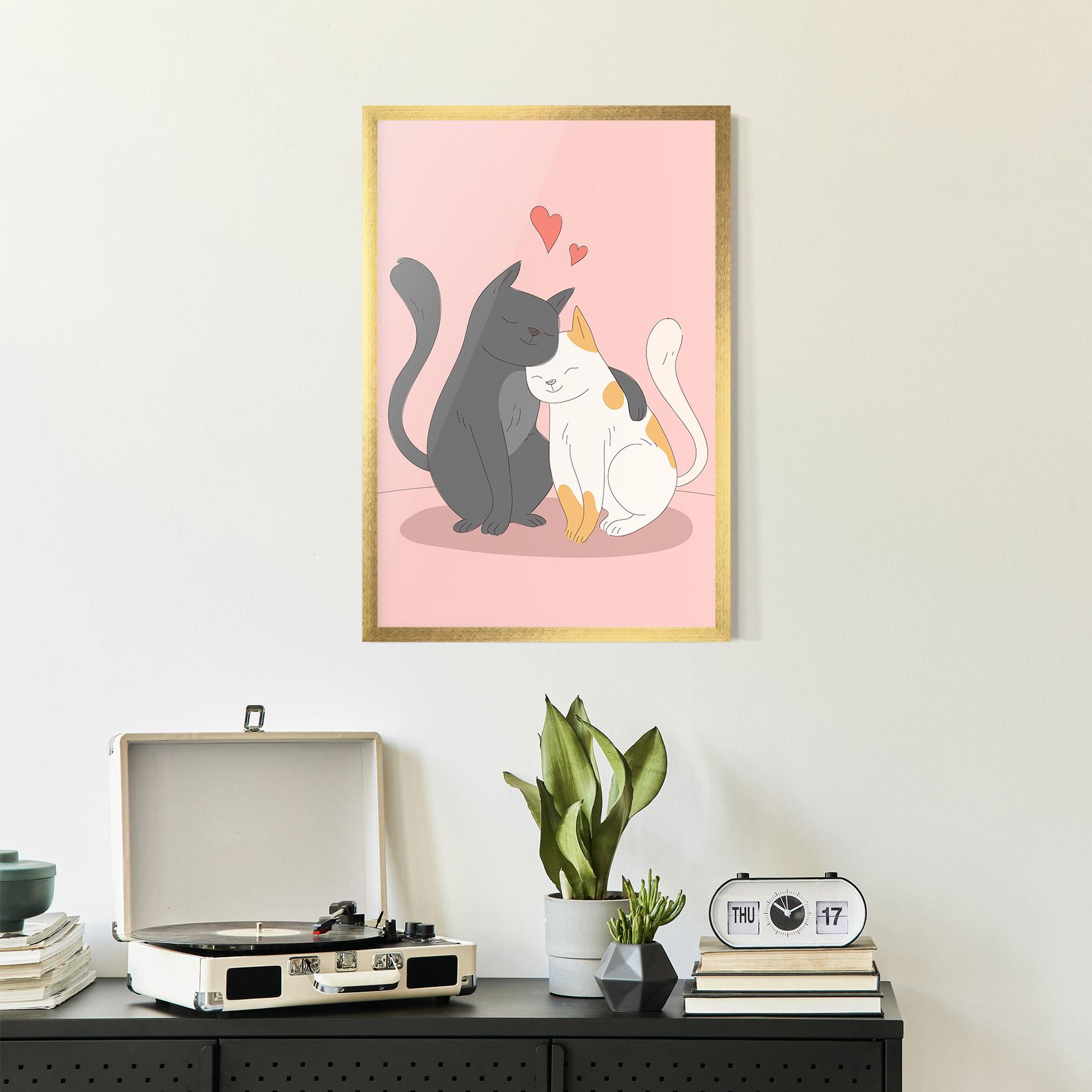 Keretezett Poszter Lover Cats mockup 2