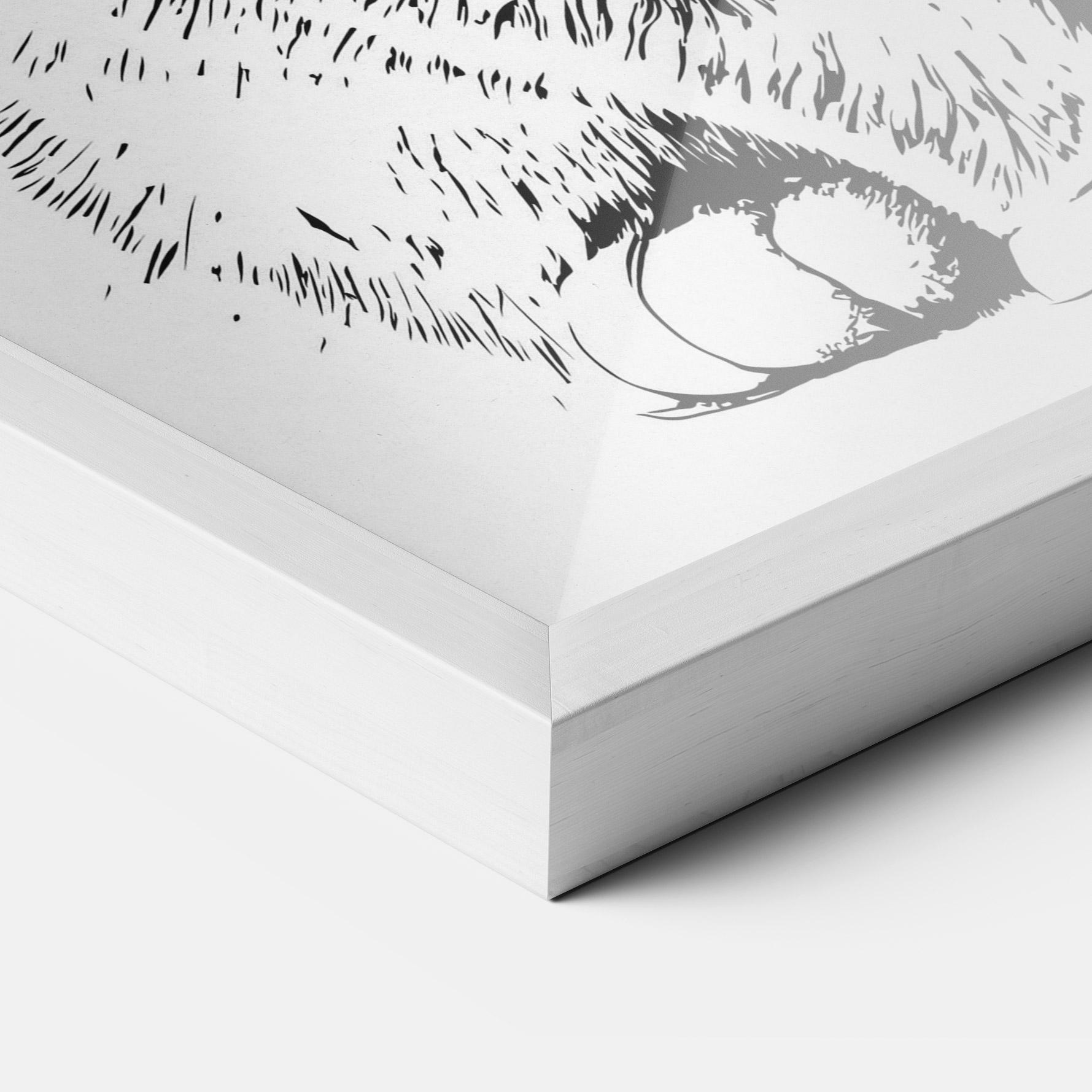 Keretezett Poszter Hand Drawn Cat mockup 3