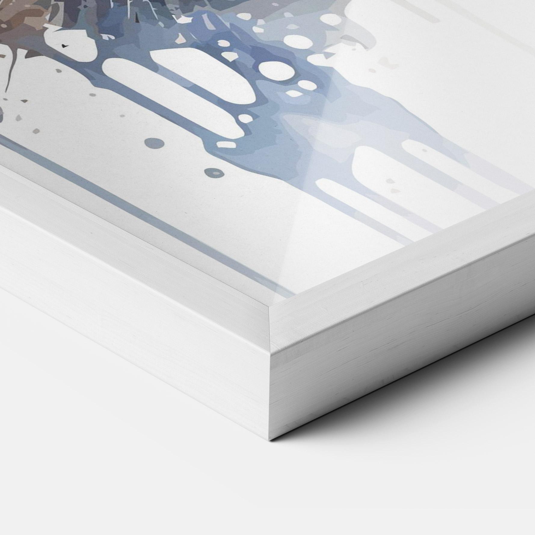 Keretezett Poszter Watercolor Animal Cat mockup 3