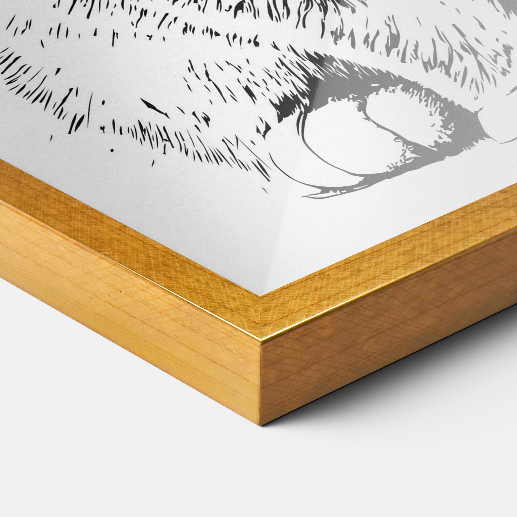 Keretezett Poszter Hand Drawn Cat mockup 3