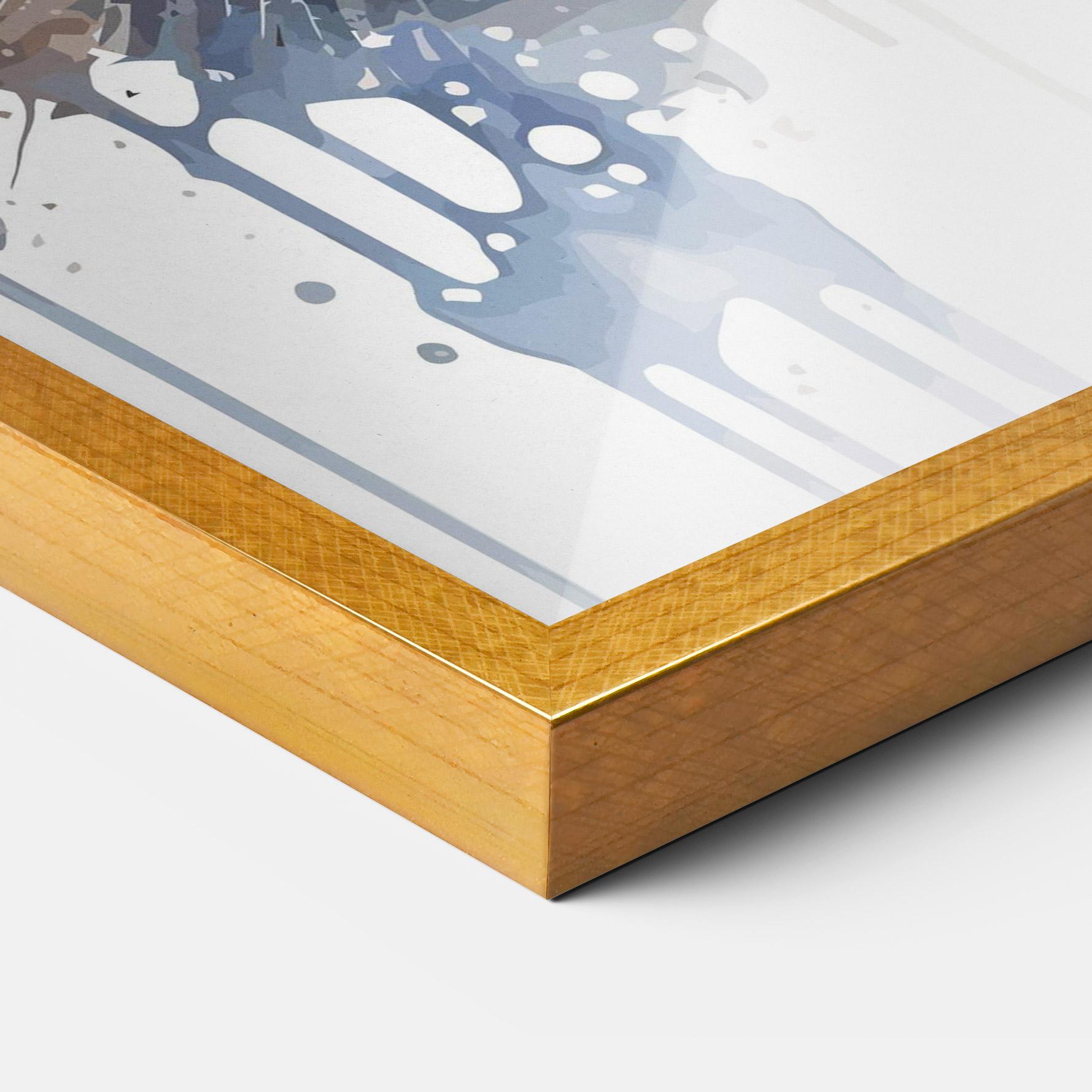 Keretezett Poszter Watercolor Animal Cat mockup 3