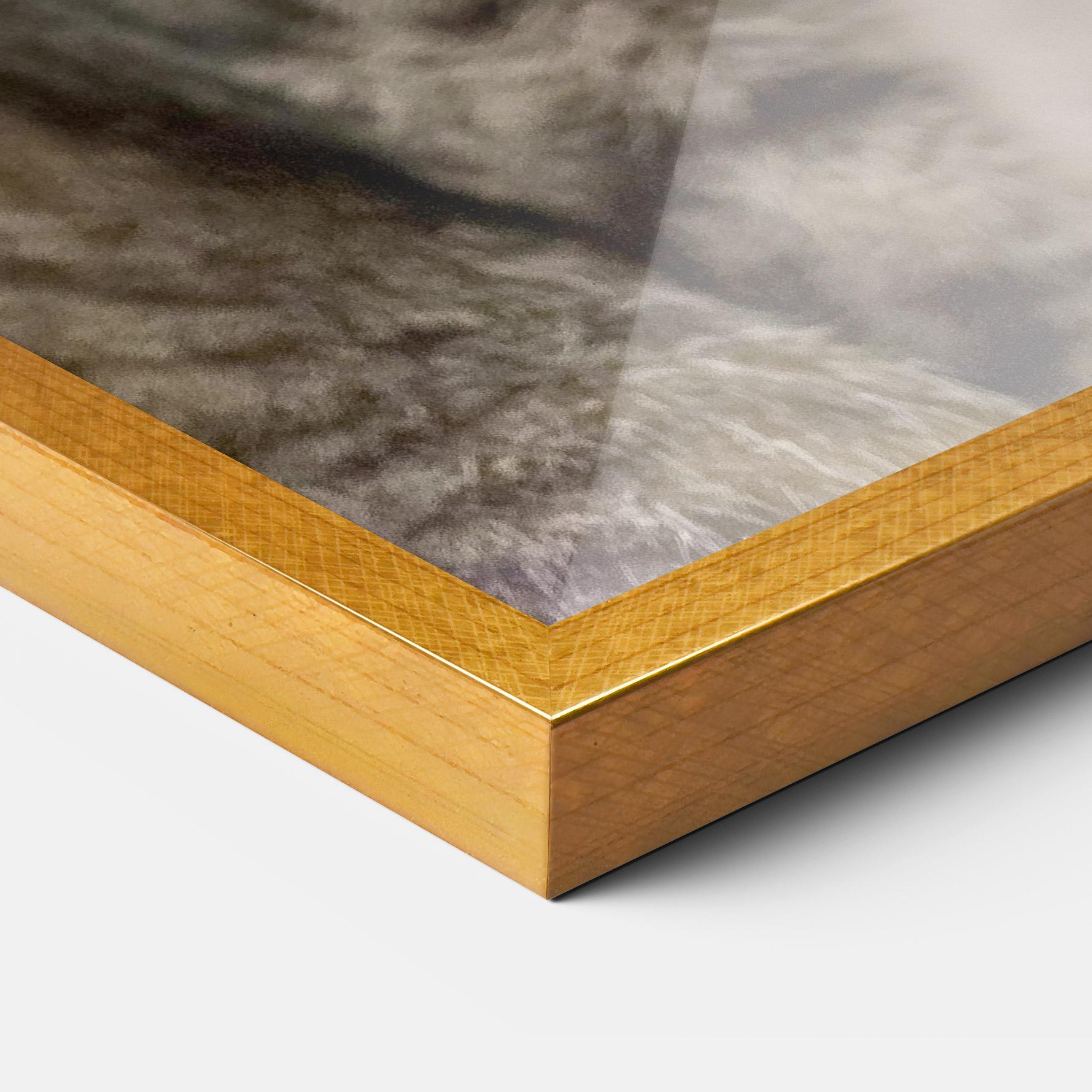 Keretezett Poszter Yellow Eyes Cat mockup 3