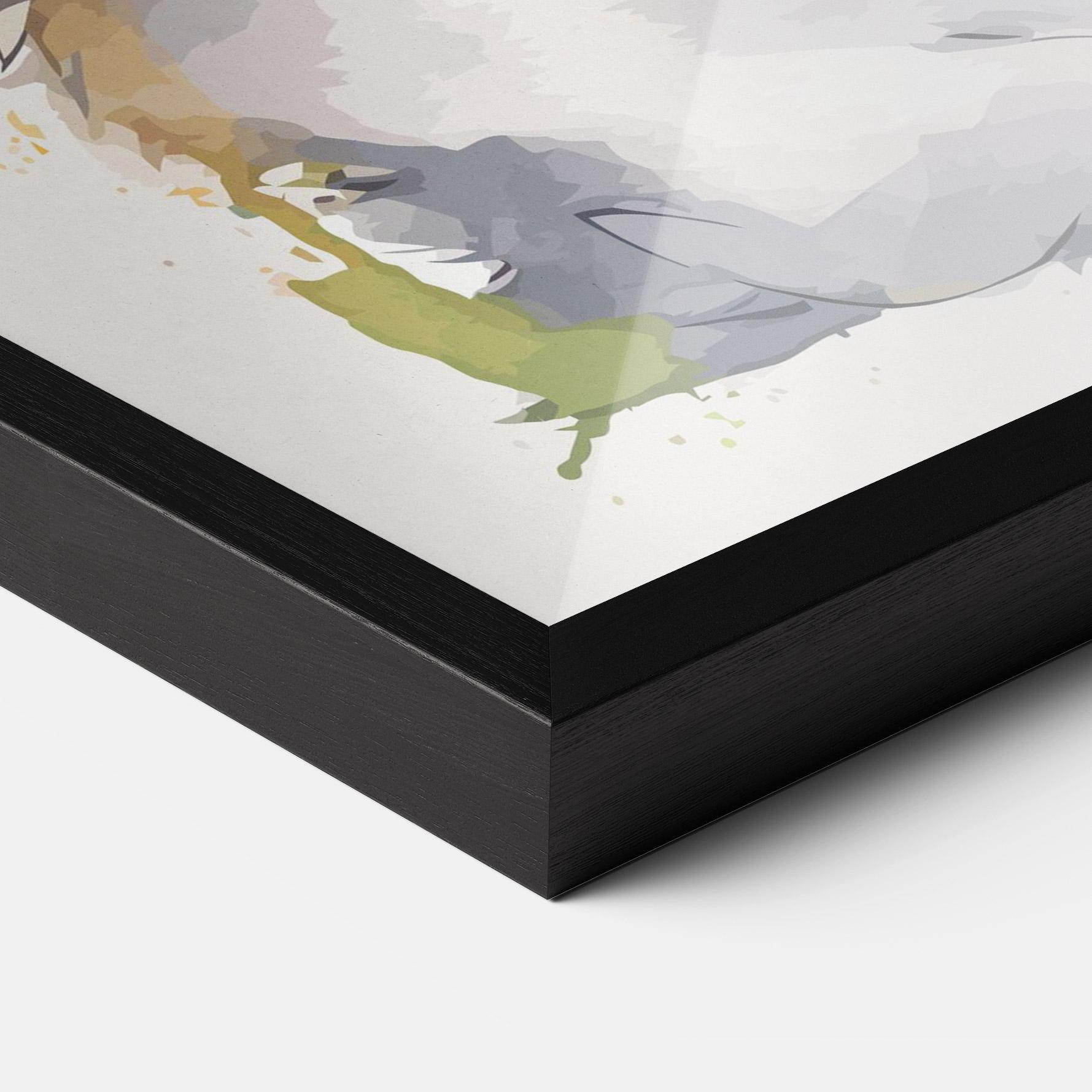 Keretezett Poszter Adorable Grey Cat mockup 3