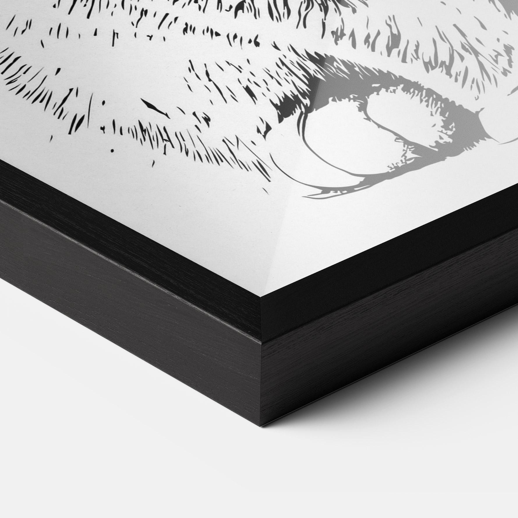 Keretezett Poszter Hand Drawn Cat mockup 3