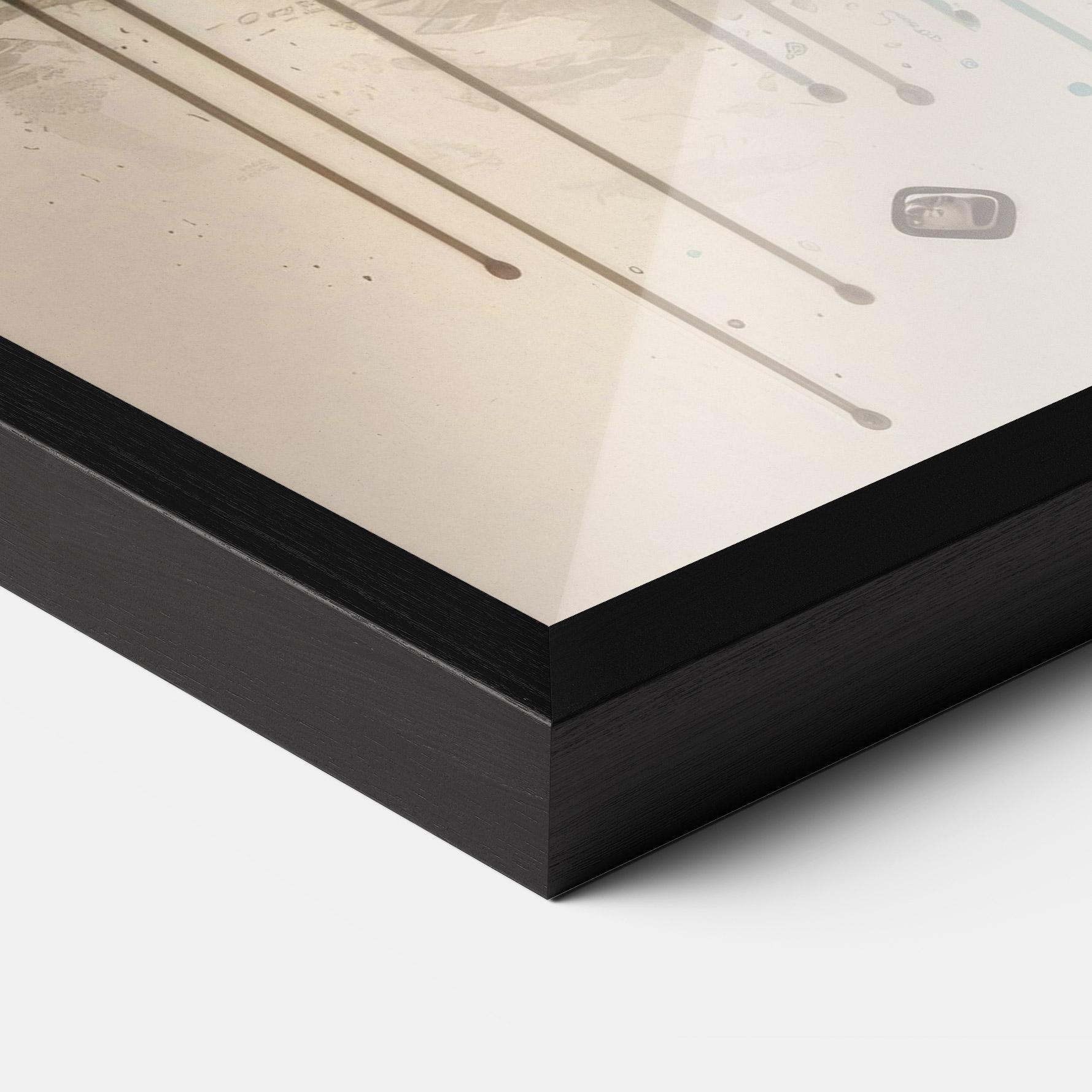 Keretezett Poszter Headphones Cute Cat mockup 3