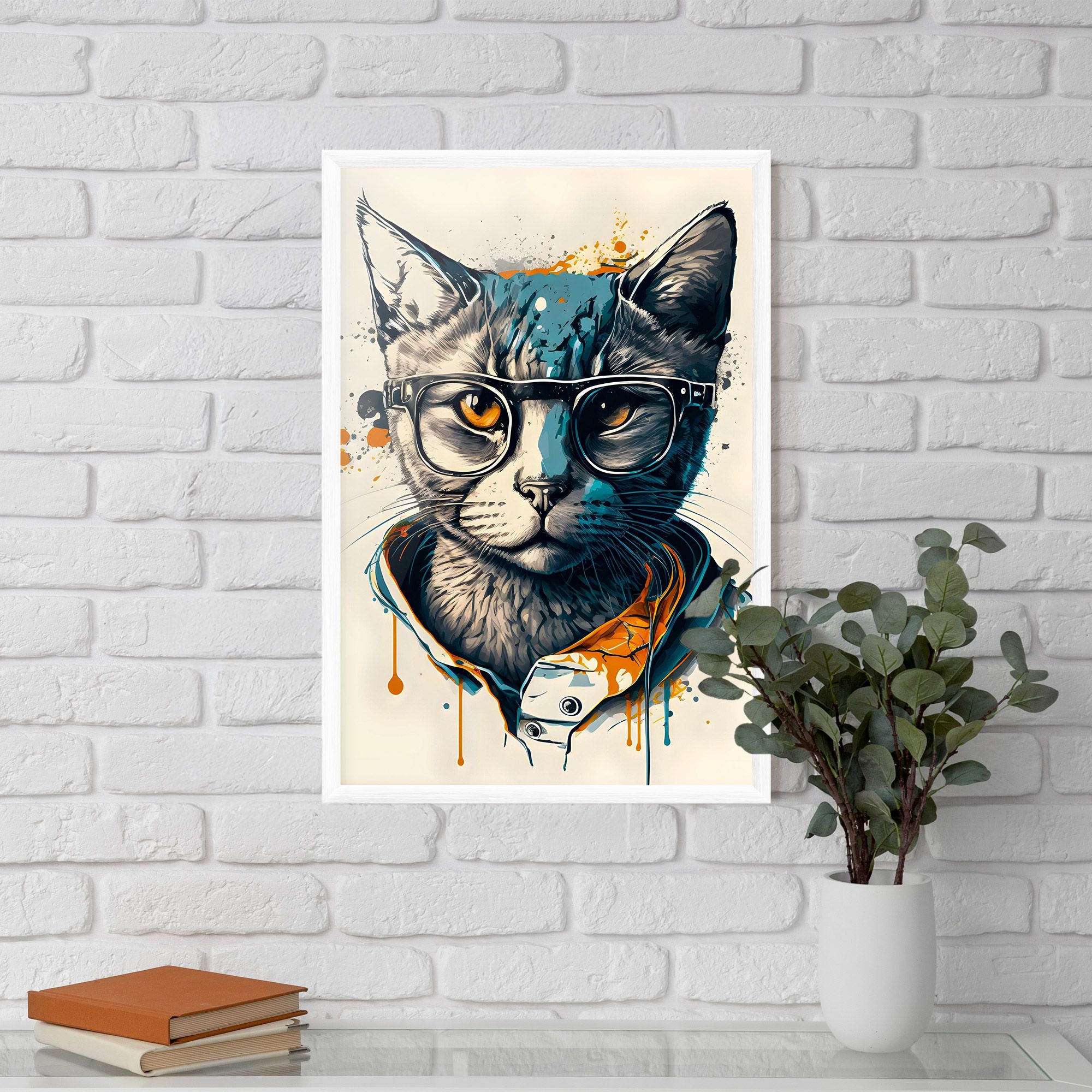 Cat Glasses Art mockup 5