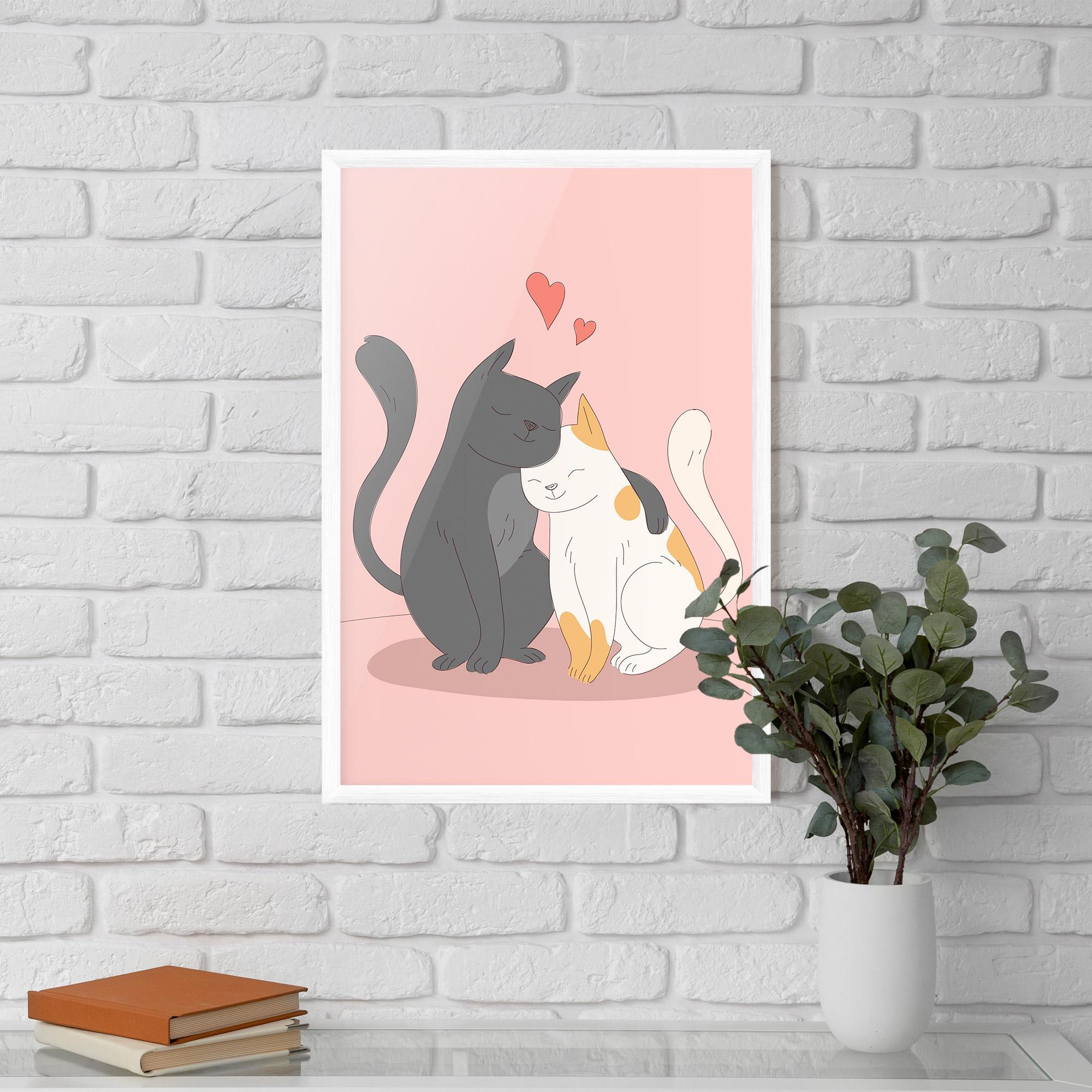 Keretezett Poszter Lover Cats mockup 5