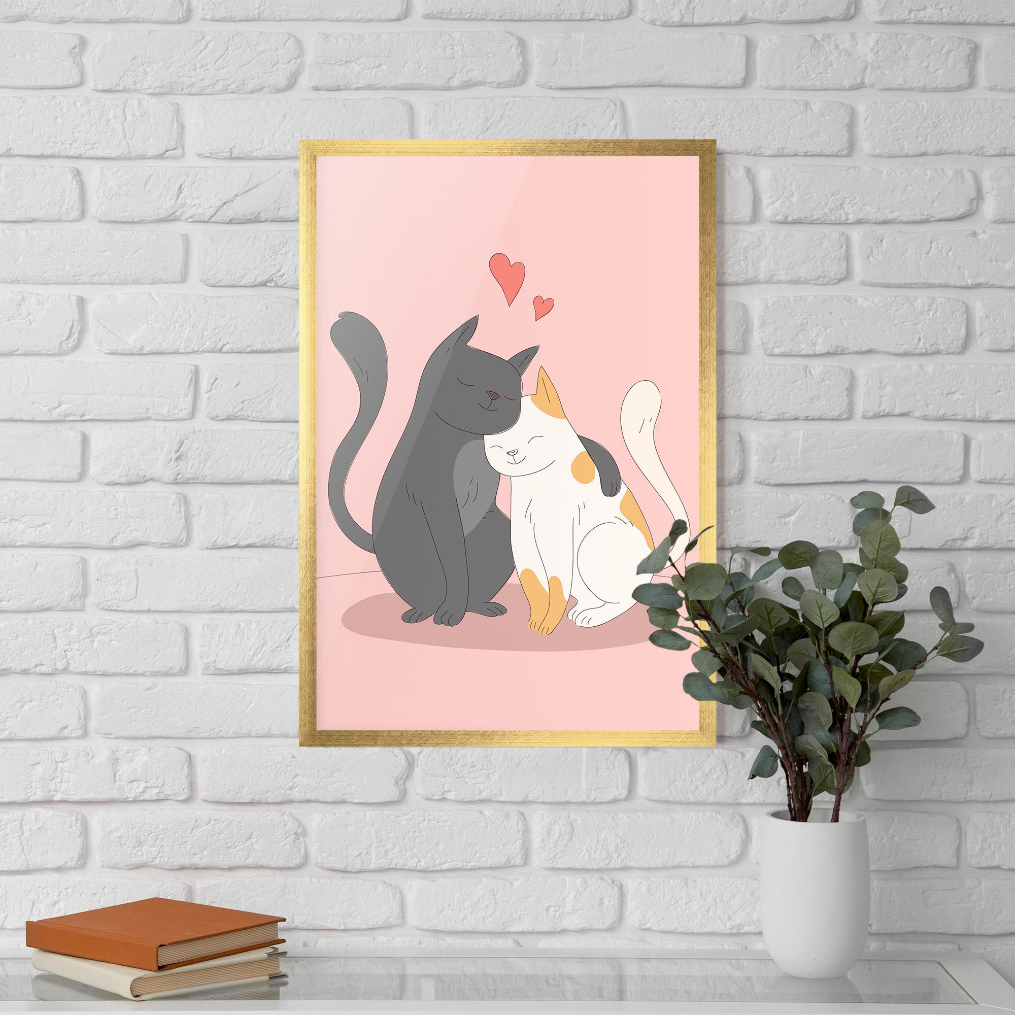 Keretezett Poszter Lover Cats mockup 5