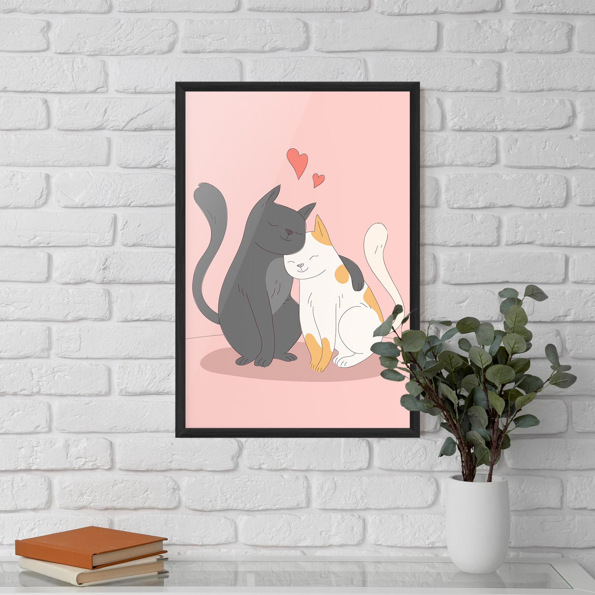 Keretezett Poszter Lover Cats mockup 5